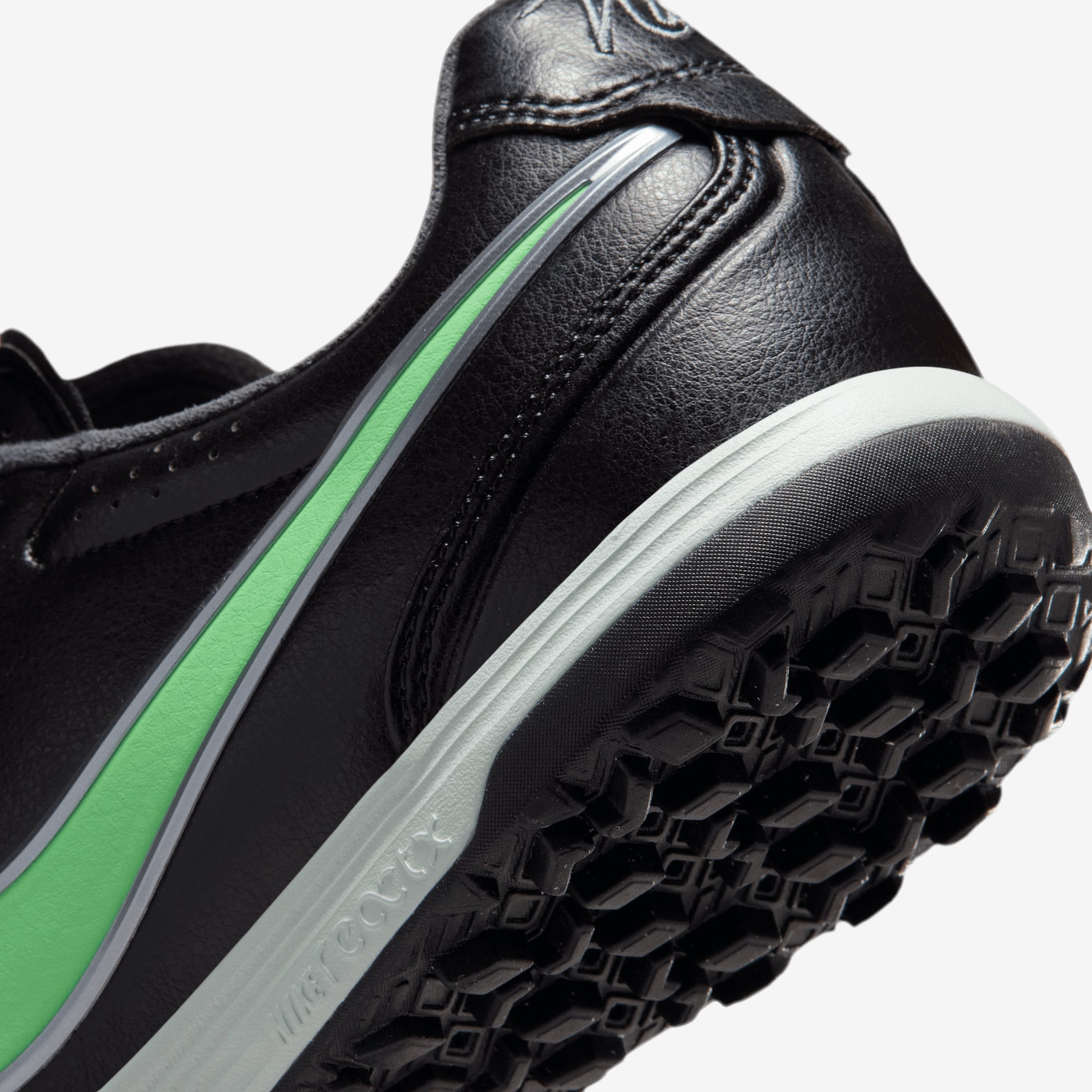 Nike Tiempo Ligera Pro Turf Low-Top Soccer Shoes - Black/Illusion Green-Black
