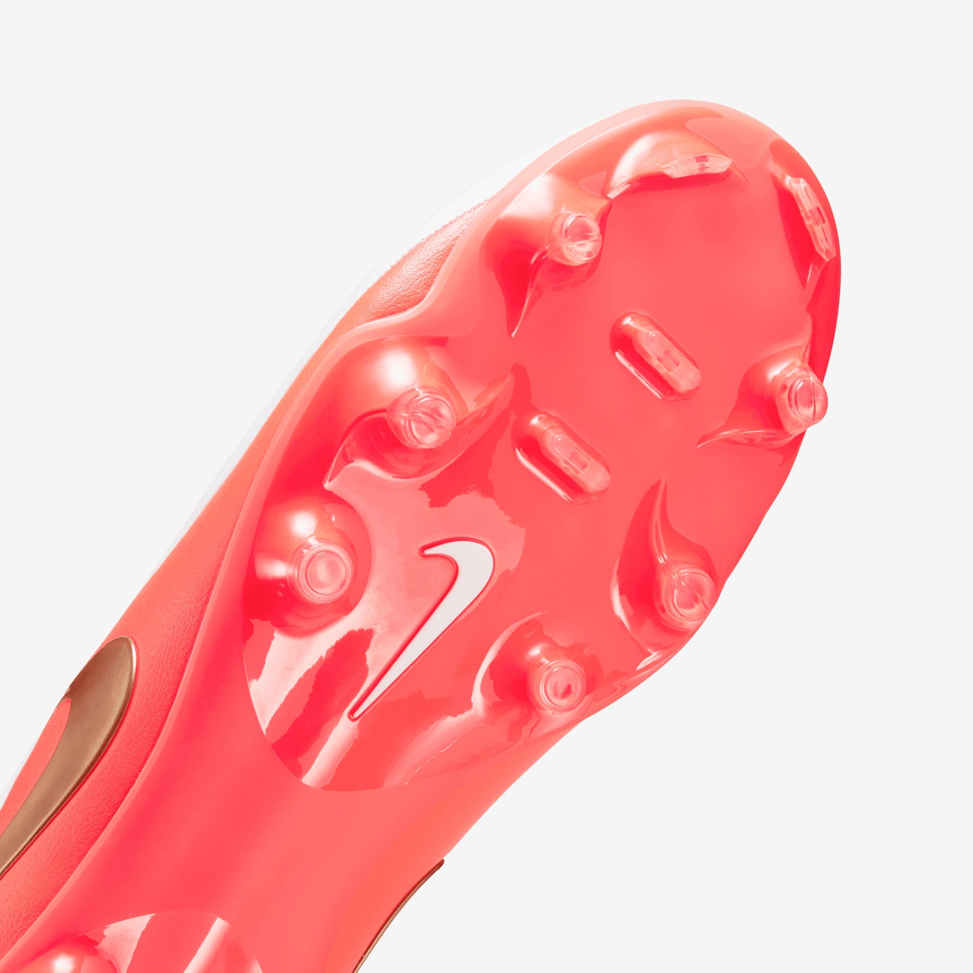 Nike Tiempo Maestro Academy Multi-Ground Low-Top Soccer Cleats - White/Blur-Bright Crimson