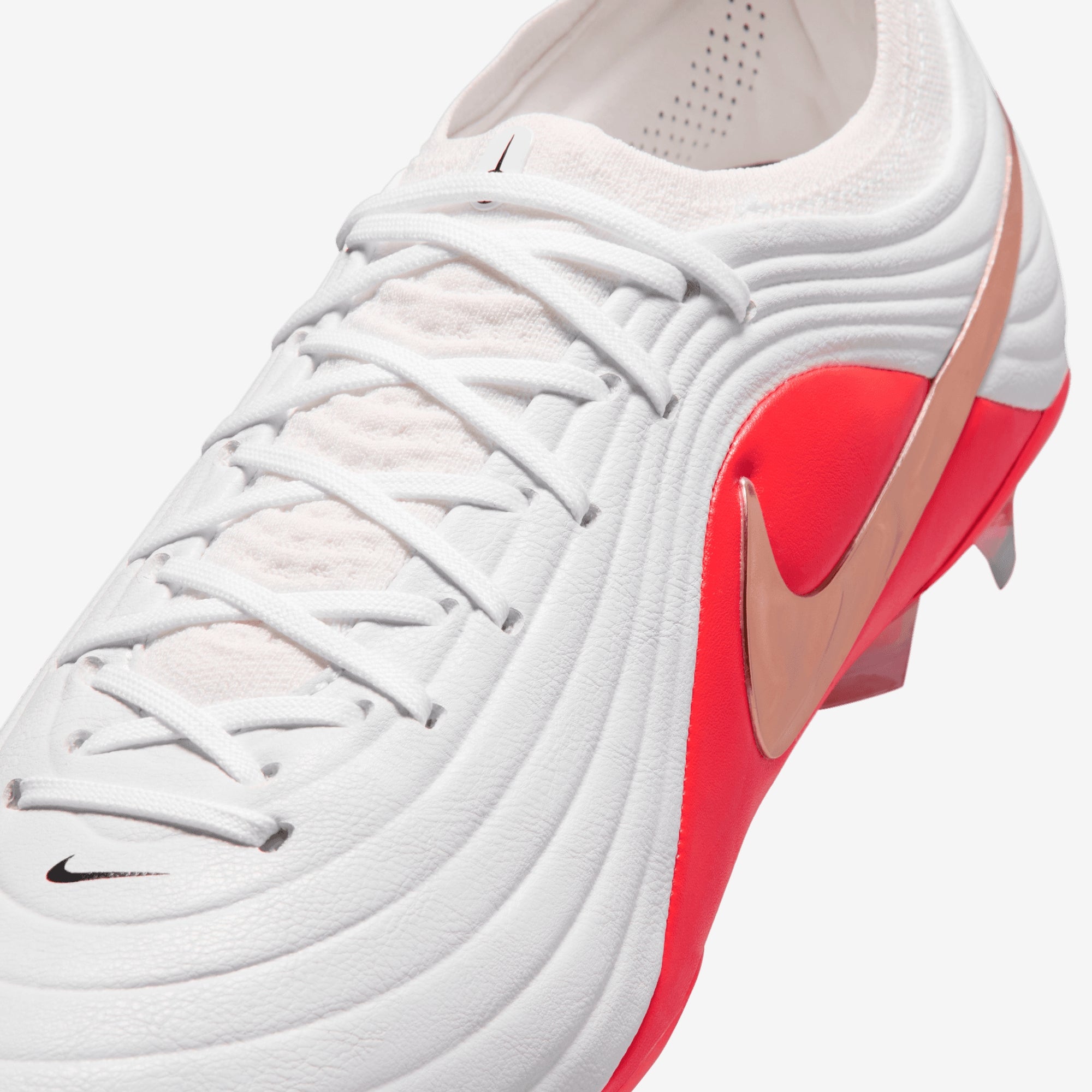 Nike Tiempo Maestro Elite Firm-Ground Low-Top Soccer Cleats - White/Blur-Bright Crimson