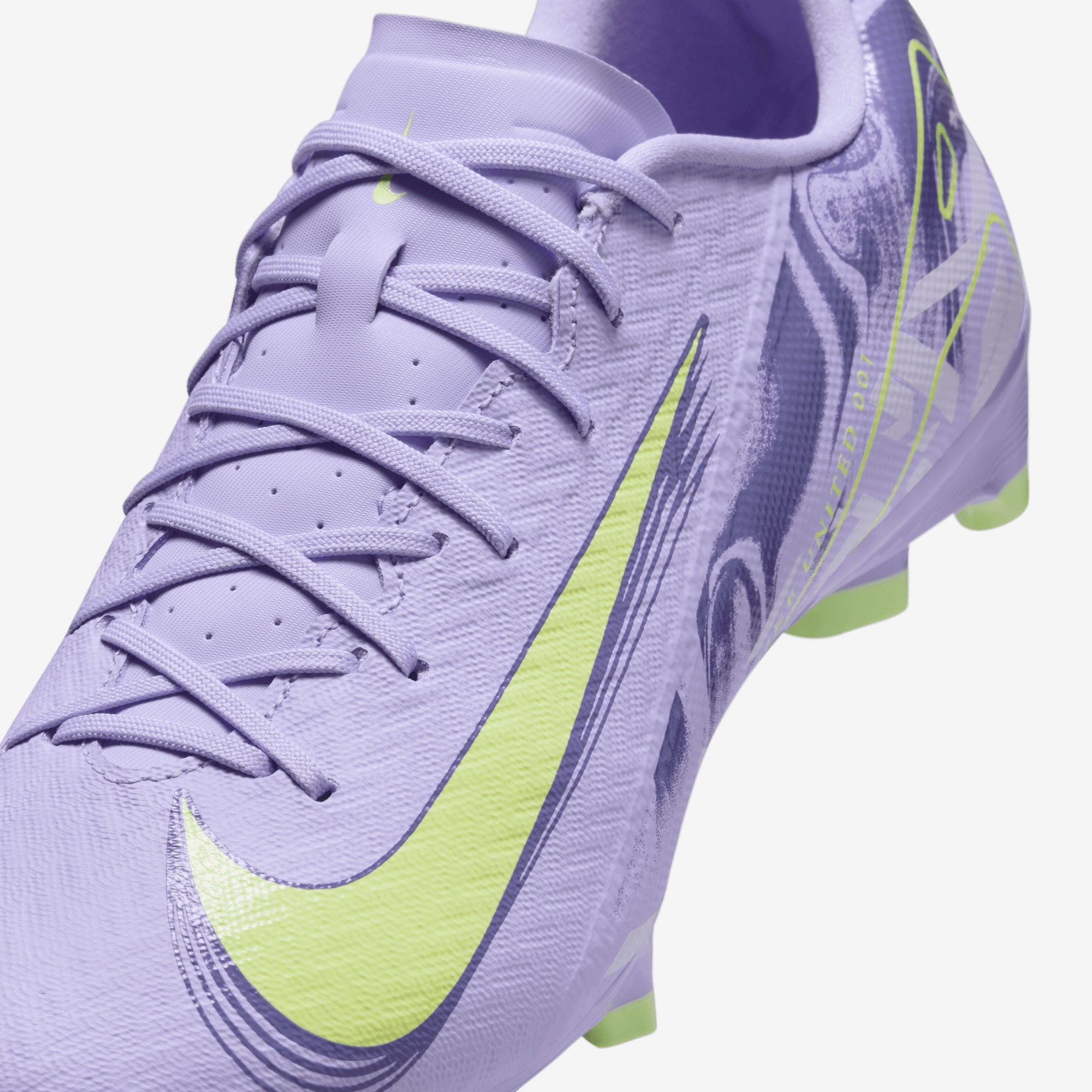 Nike United Mercurial Vapor 16 Academy MG Low-Top Soccer Cleats - Purple Agate/Barely Volt