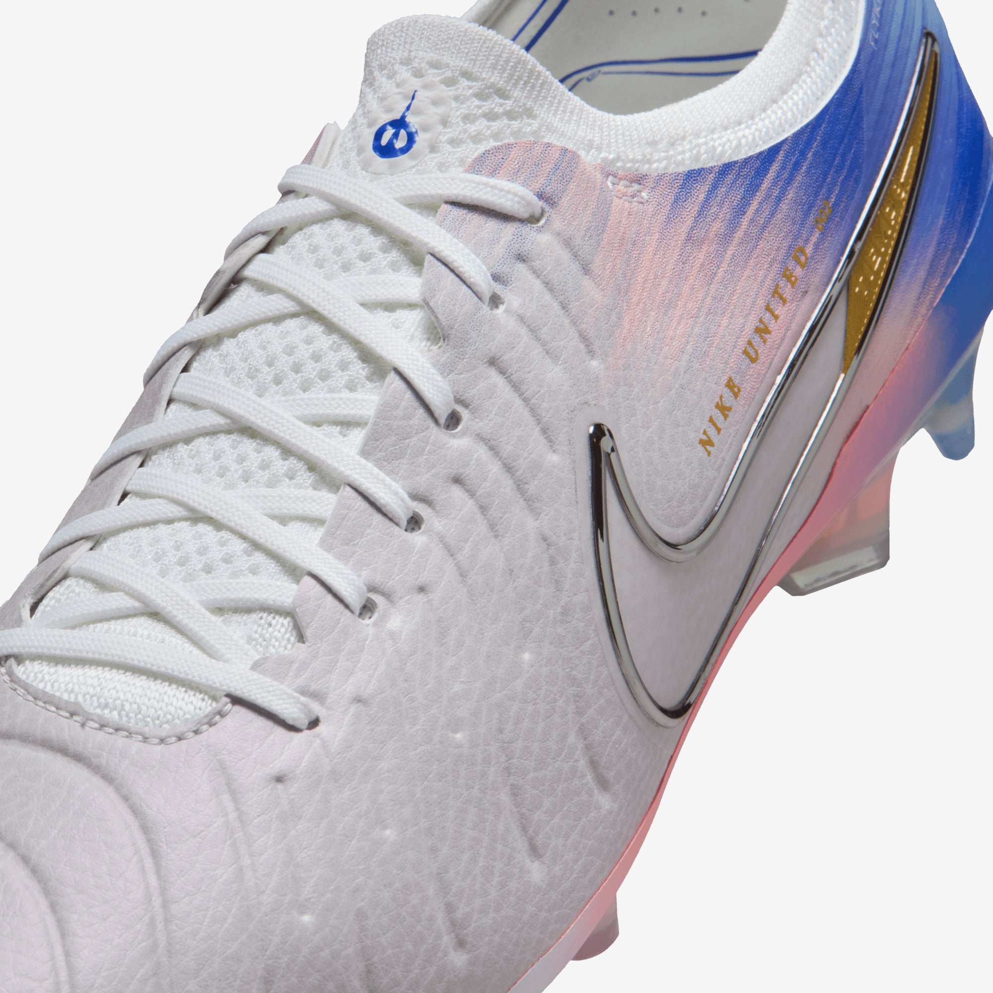 Nike United Tiempo Legend 10 Elite Firm-Ground Low-Top Soccer Cleats - Vast Grey/Racer Blue
