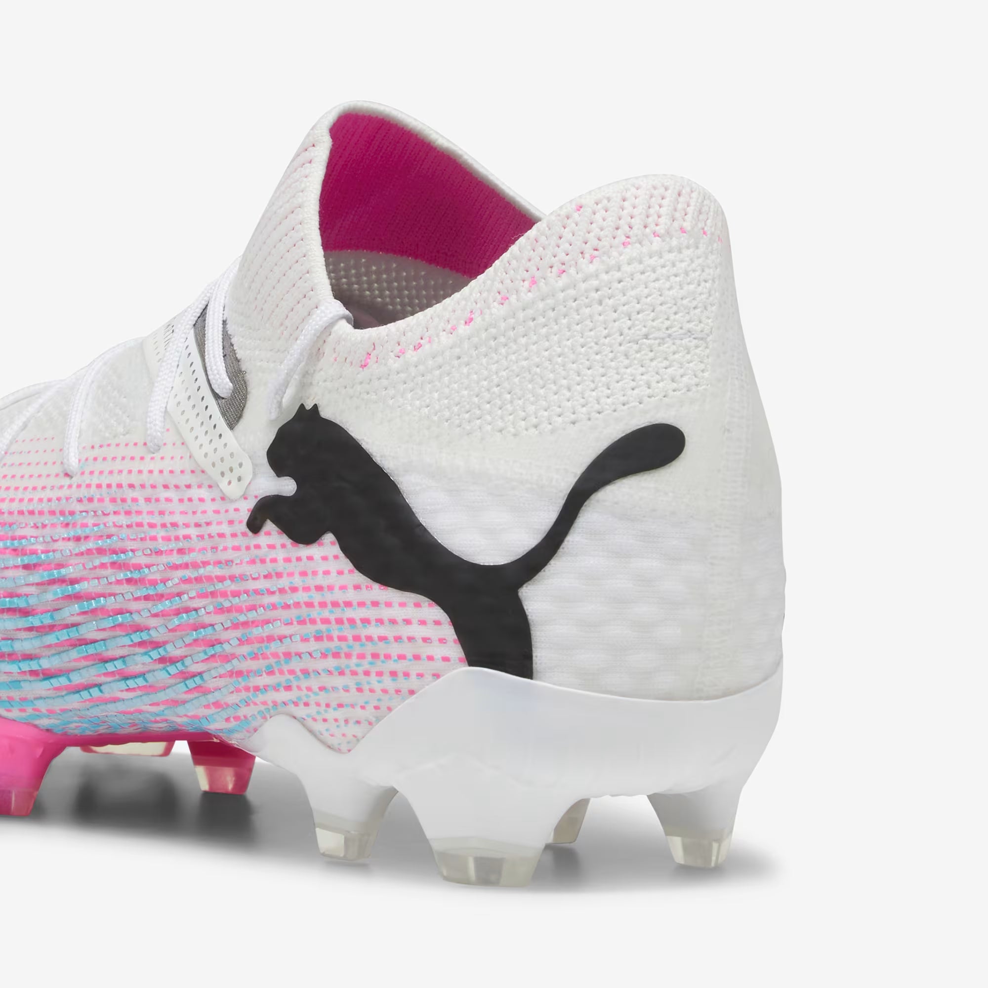 PUMA FUTURE 7 ULTIMATE Firm/Artificial-Ground Low-Top Soccer Cleats - PUMA White-PUMA Black-Poison Pink