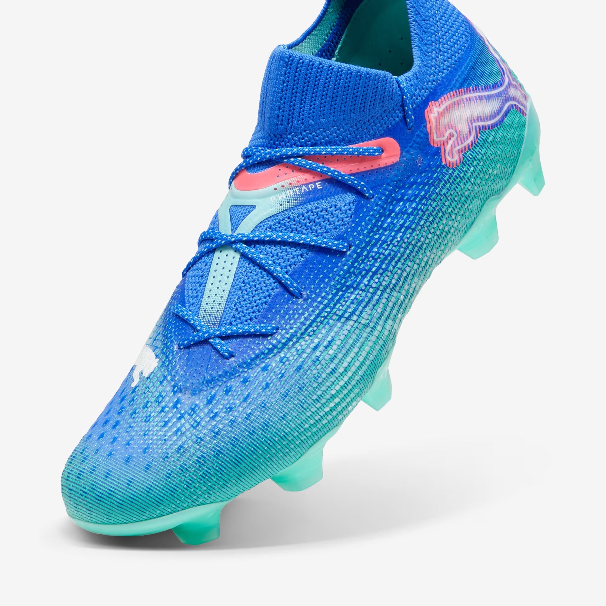 PUMA FUTURE 7 ULTIMATE Firm/Artificial-Ground Low-Top Soccer Cleats - Bluemazing-PUMA White-Electric Peppermint