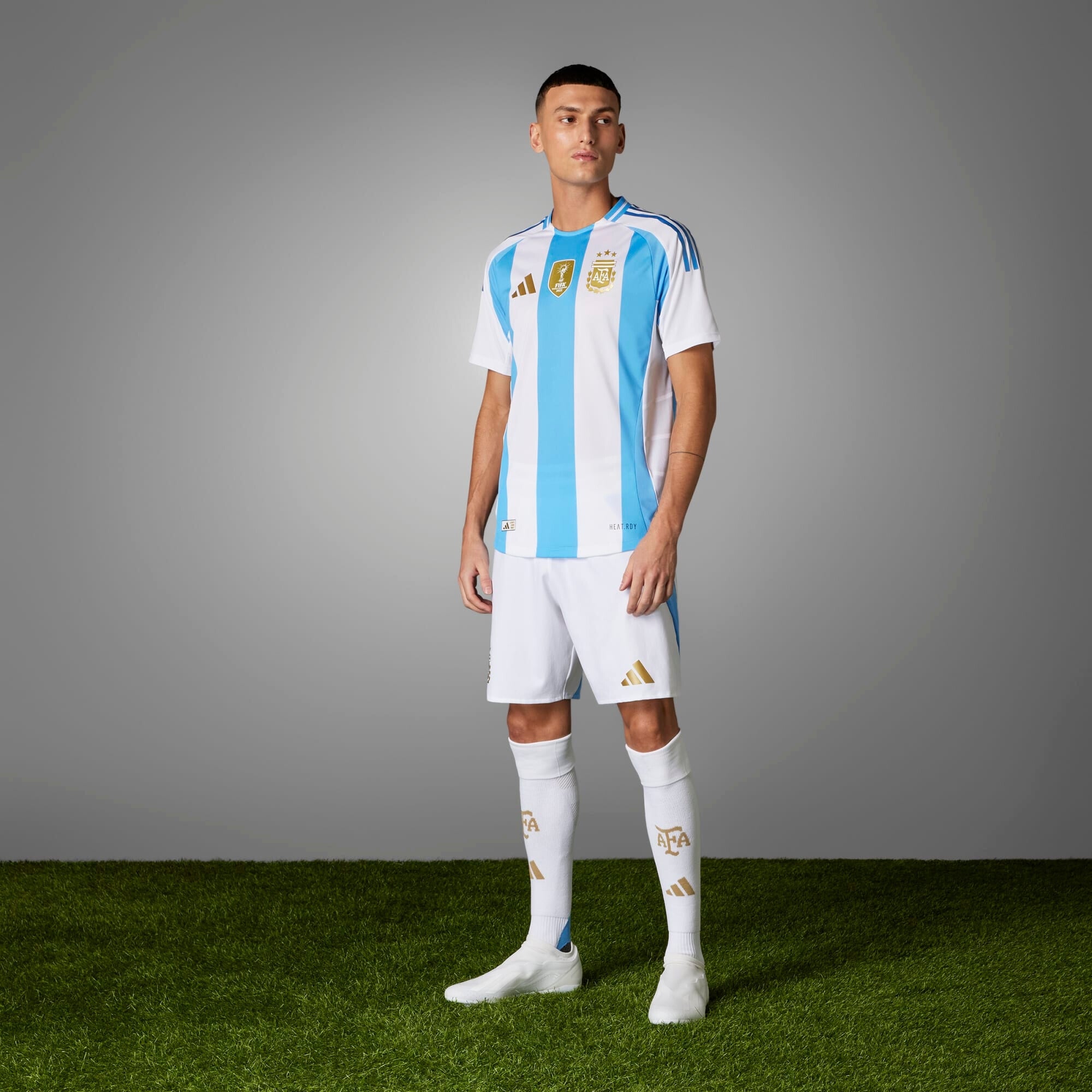 adidas Argentina 2024 Match Home Men's HEAT.RDY Soccer Authentic Jersey - White / Blue Burst