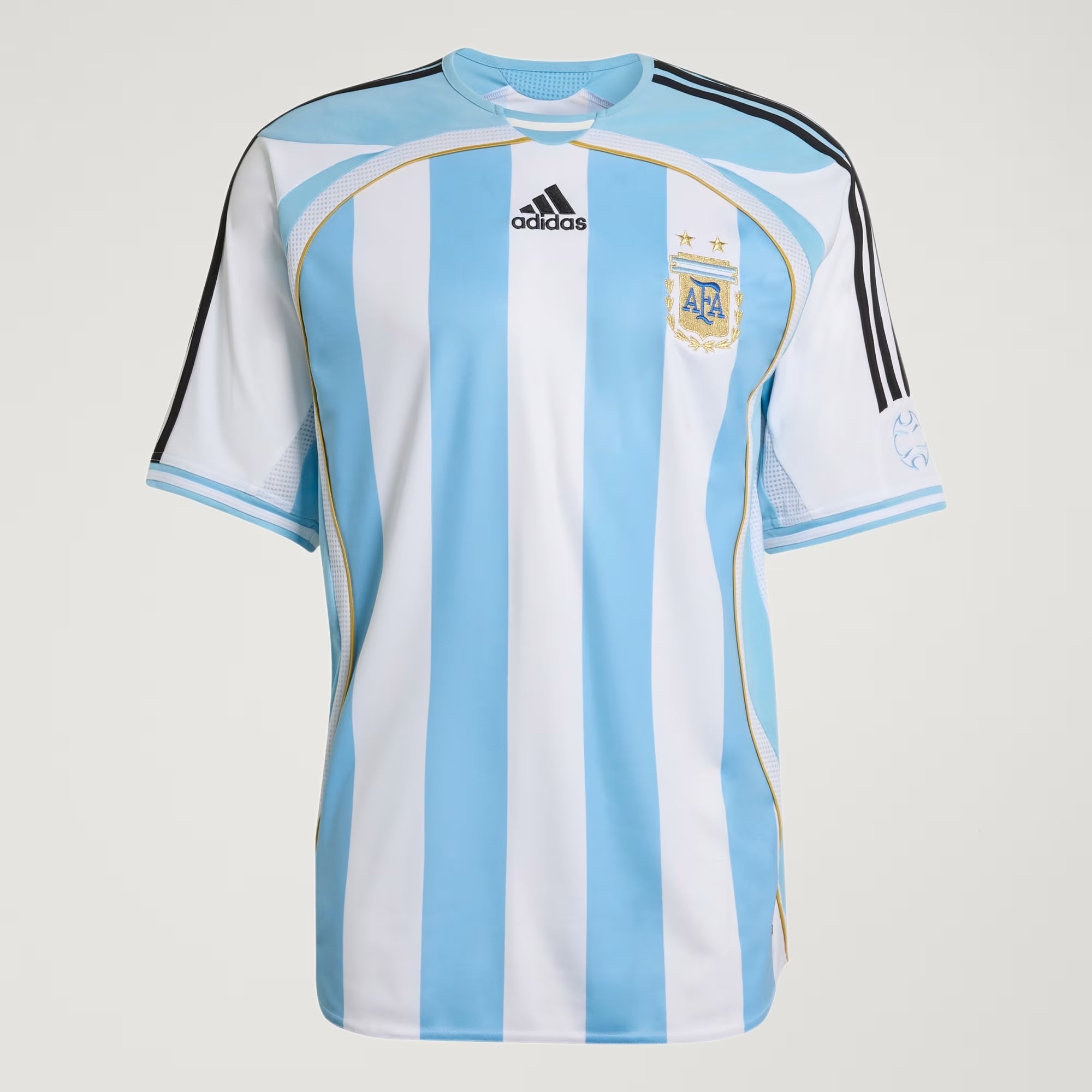 adidas Argentina Home 2006 Men's Soccer Jersey - White / Clear Blue