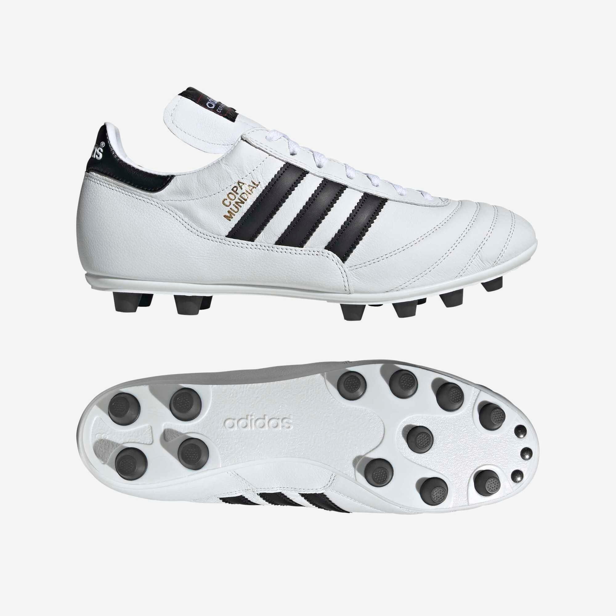 adidas Copa Mundial Firm-Ground Low-Top Soccer Cleats - Cloud White / Core Black / Gold Metallic
