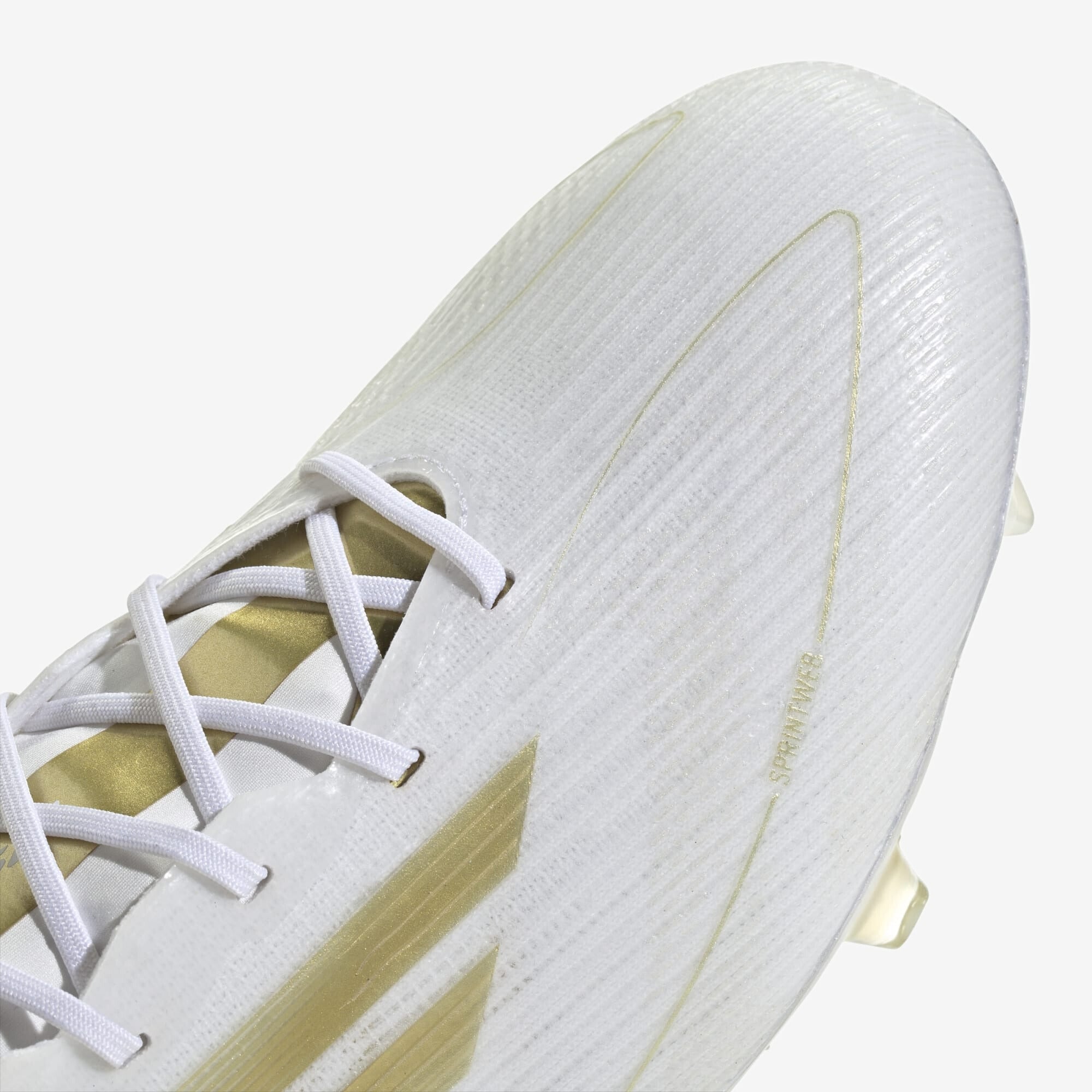 adidas F50 Elite Firm-Ground Low-Top Soccer Cleats - Cloud White / Gold Metallic / Cloud White