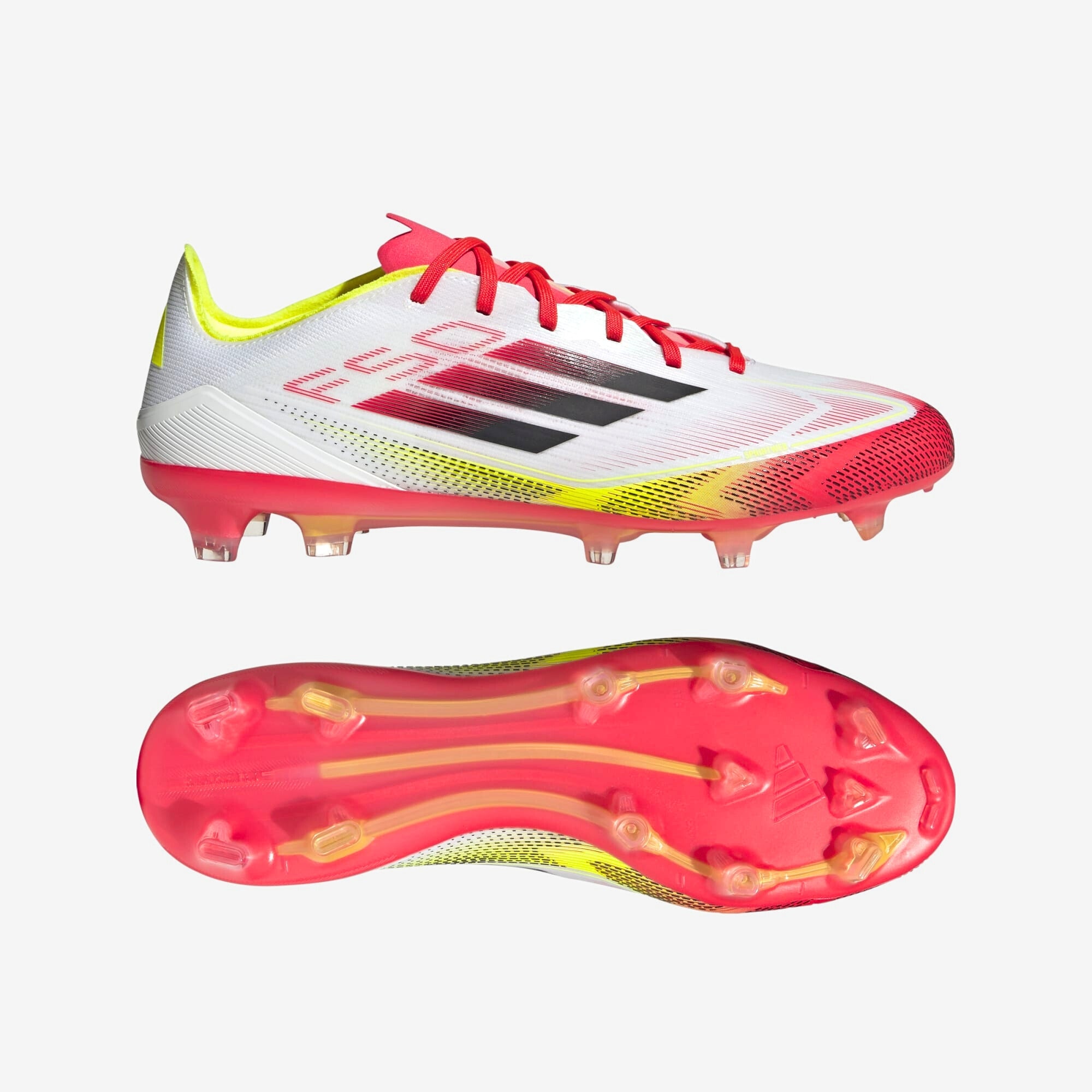 adidas F50 Pro FG Low-Top Soccer Cleats - Cloud White / Core Black / Solar Yellow