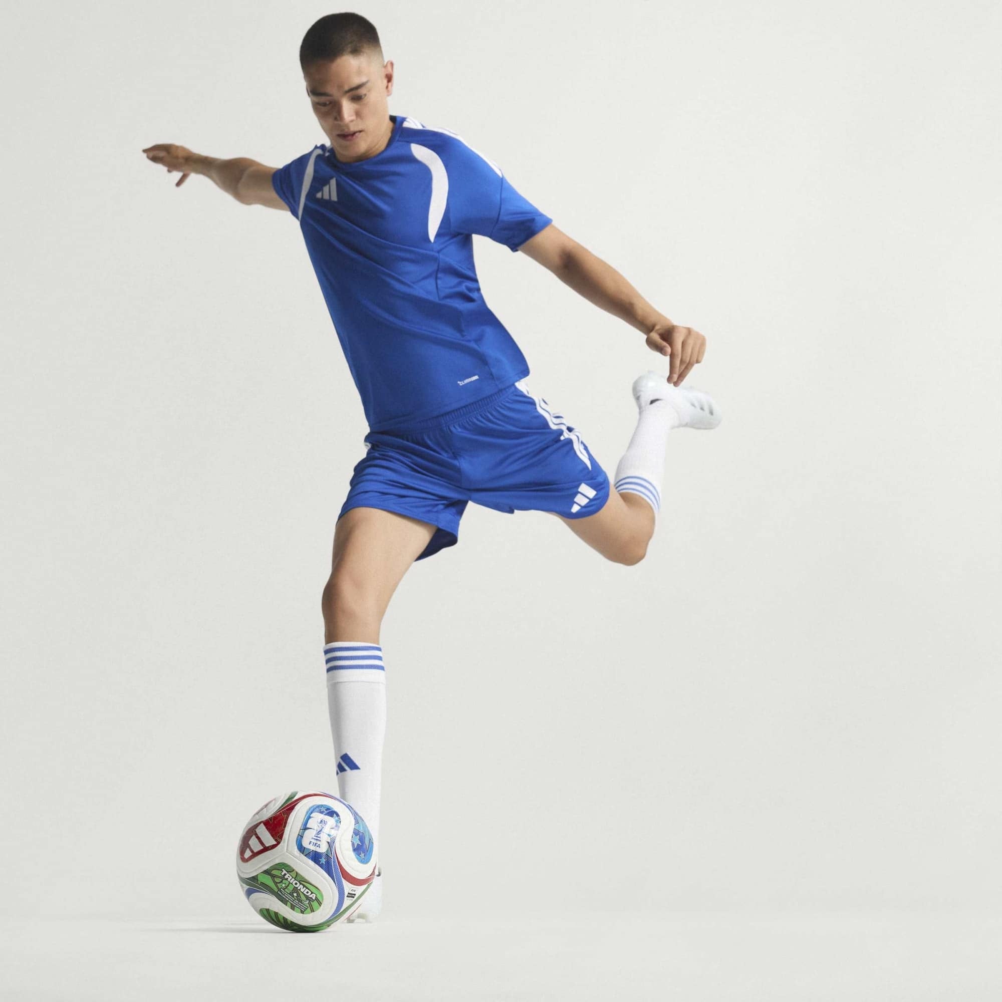 adidas FIFA World Cup 26™ Trionda Pro Soccer Ball - White / Solar Blue / Hi-Res Red / Flash Lime