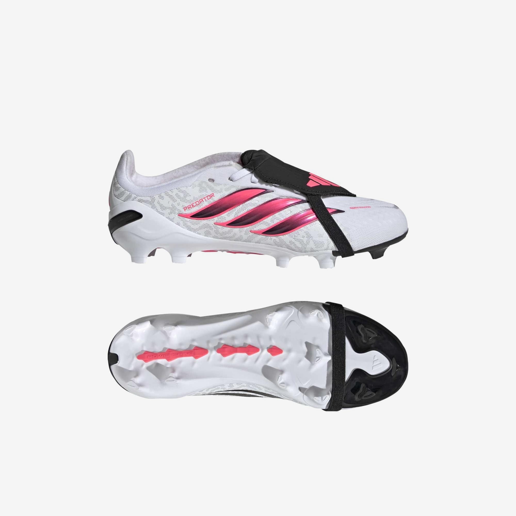 adidas Jr. Predator Elite Fold-Over Tongue Big Kids' Firm-Ground Low-Top Soccer Cleats - Cloud White / Solar Turbo / Core Black
