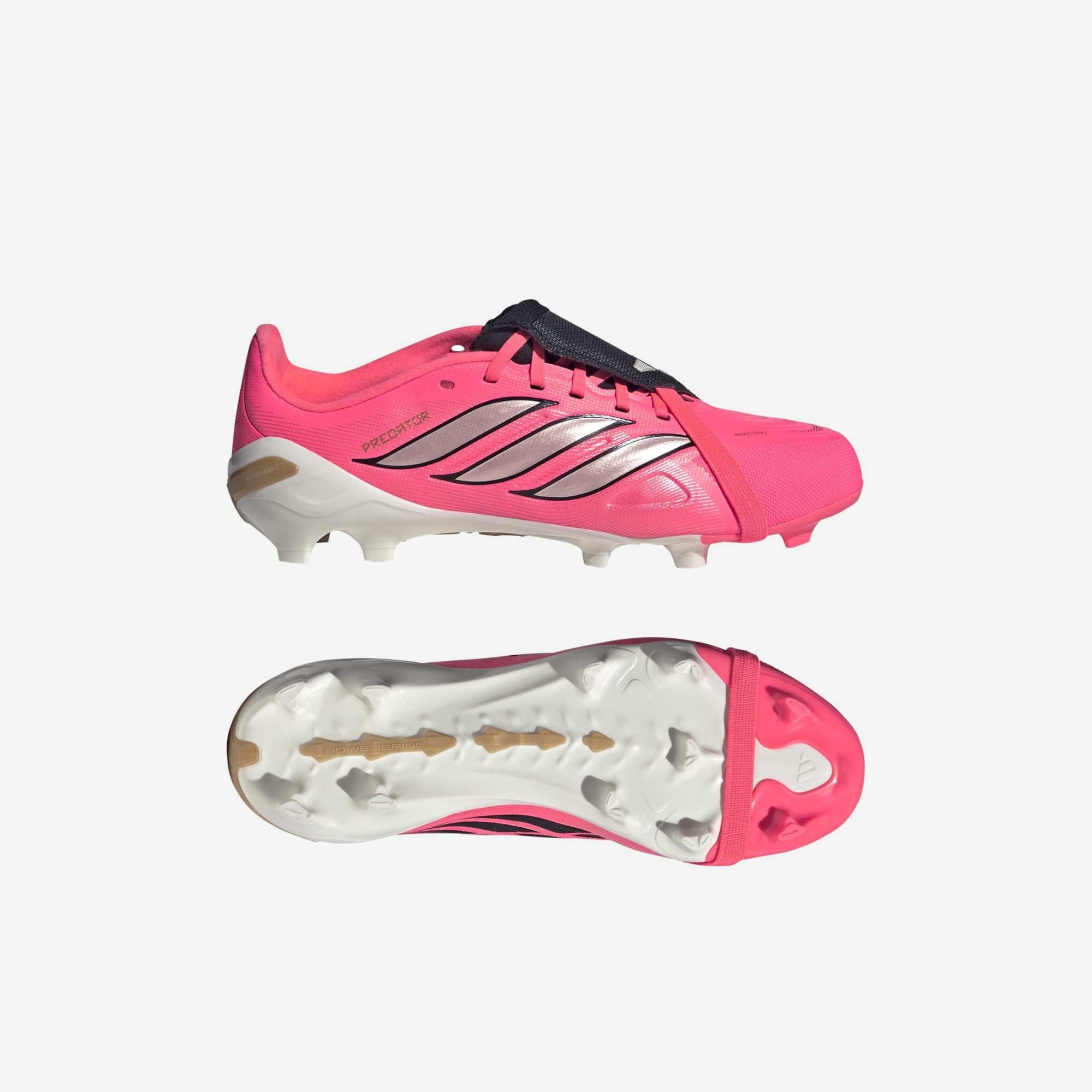 adidas Jr. Predator League Fold-Over Tongue Big Kids' Firm-Ground Low-Top Soccer Cleats - Solar Turbo / Thermal Chrome / Core Black