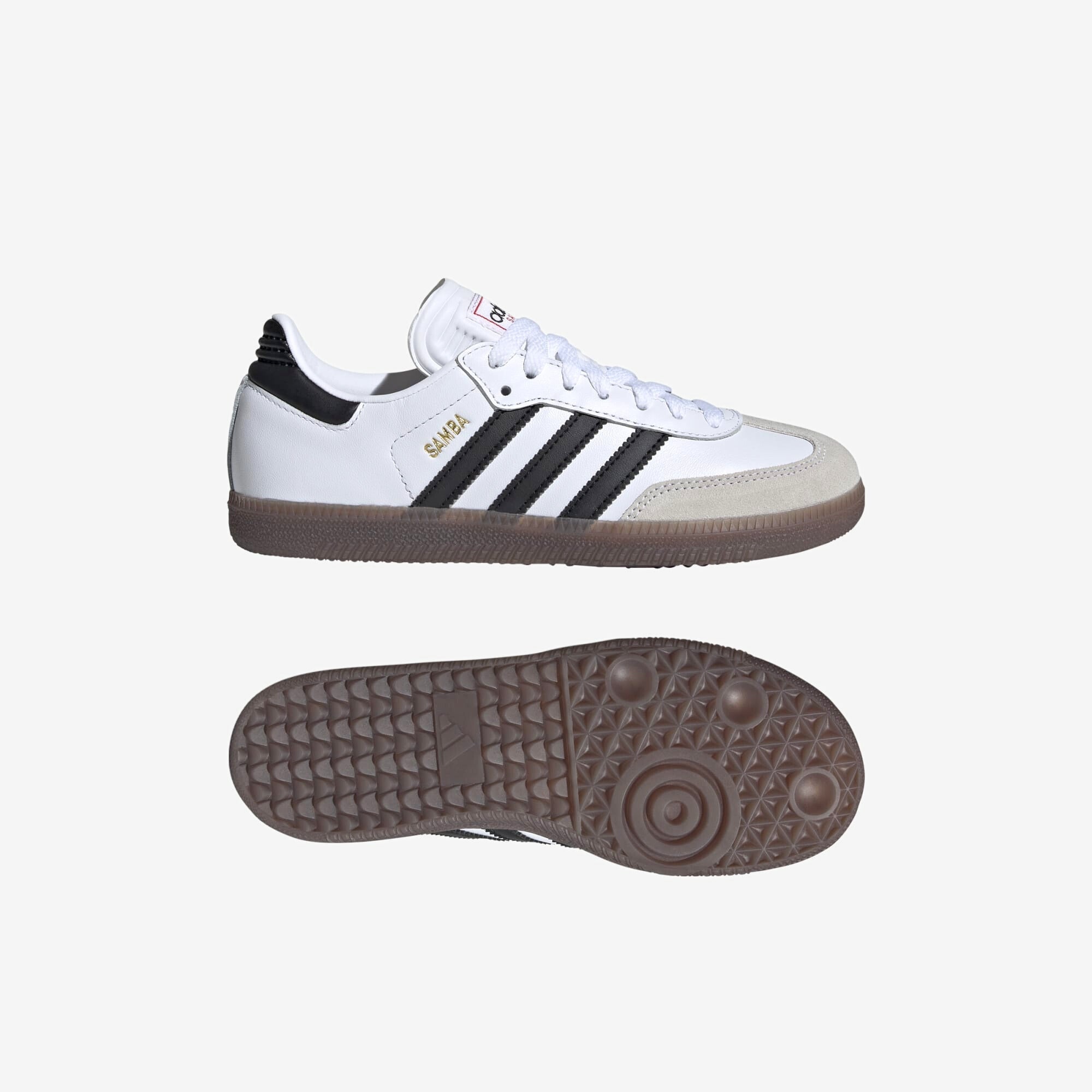 adidas Jr. Samba Little/Big Kids' IC Low-Top Soccer Shoes - White