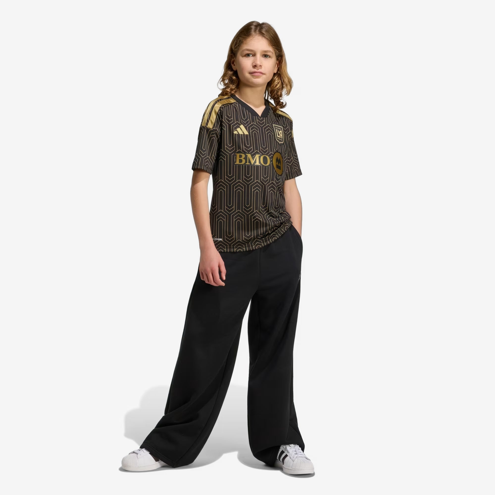 adidas LAFC 2026/27 Stadium Home Big Kids' Soccer Jersey - Black