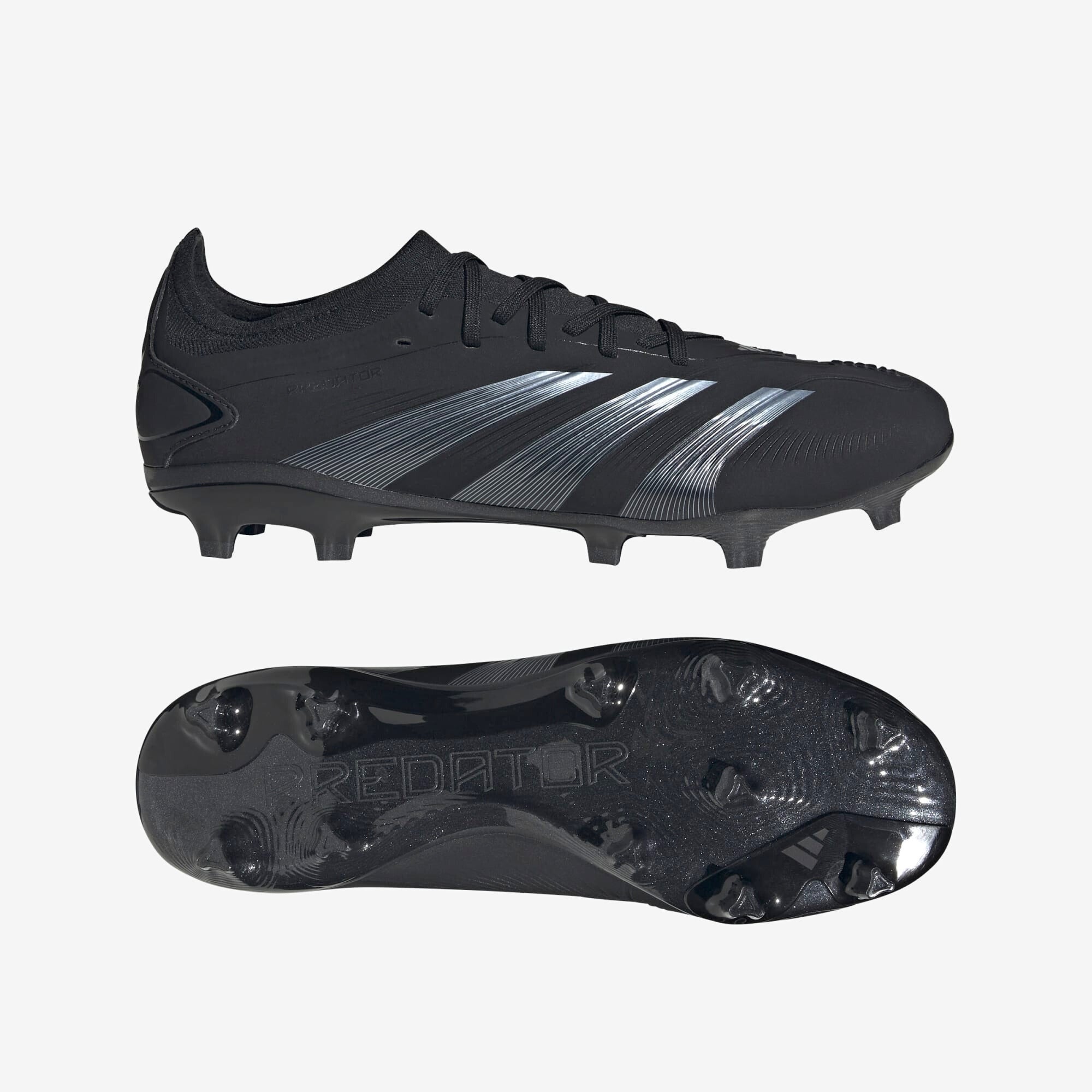 adidas Predator 24 Pro FG Low-Top Soccer Cleats - Core Black / Carbon / Core Black