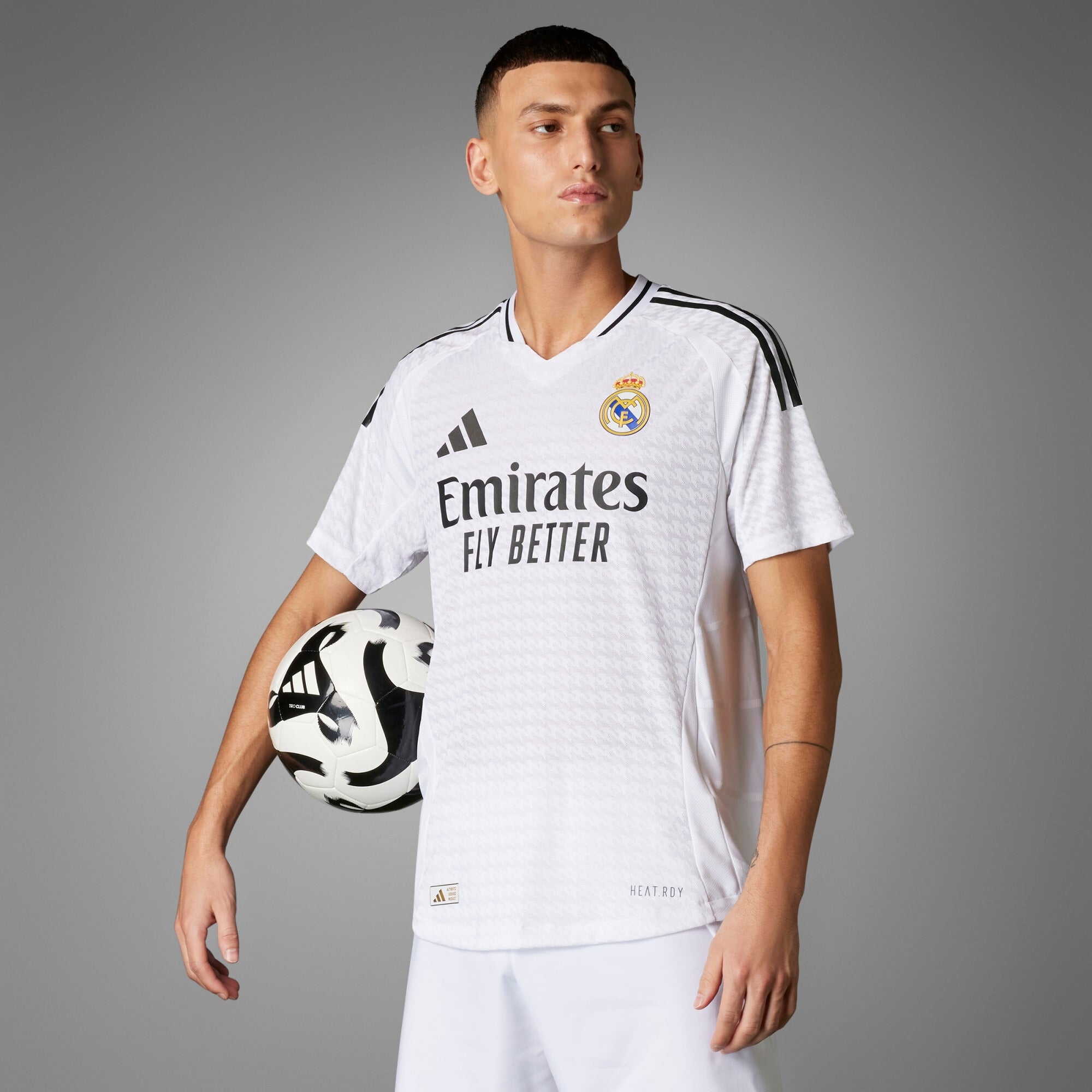 adidas Real Madrid 2024/25 Match Home Men's HEAT.RDY Soccer Authentic Jersey - White