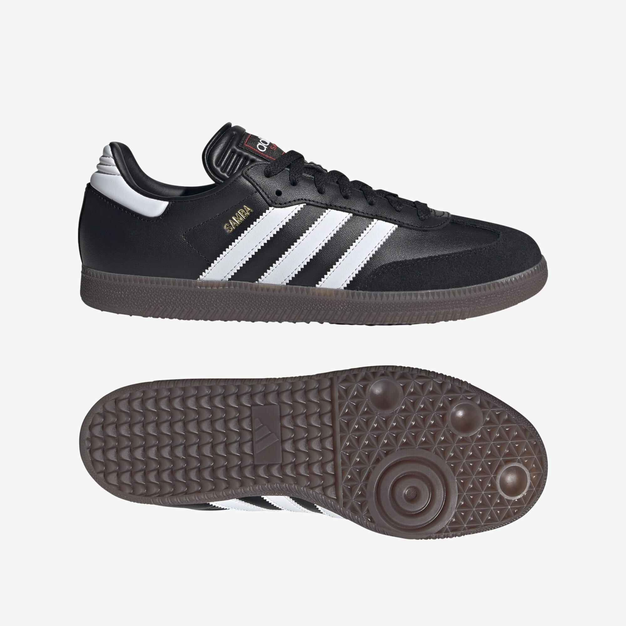 adidas Samba IC Low-Top Soccer Shoes - Core Black / Cloud White / Vivid Red