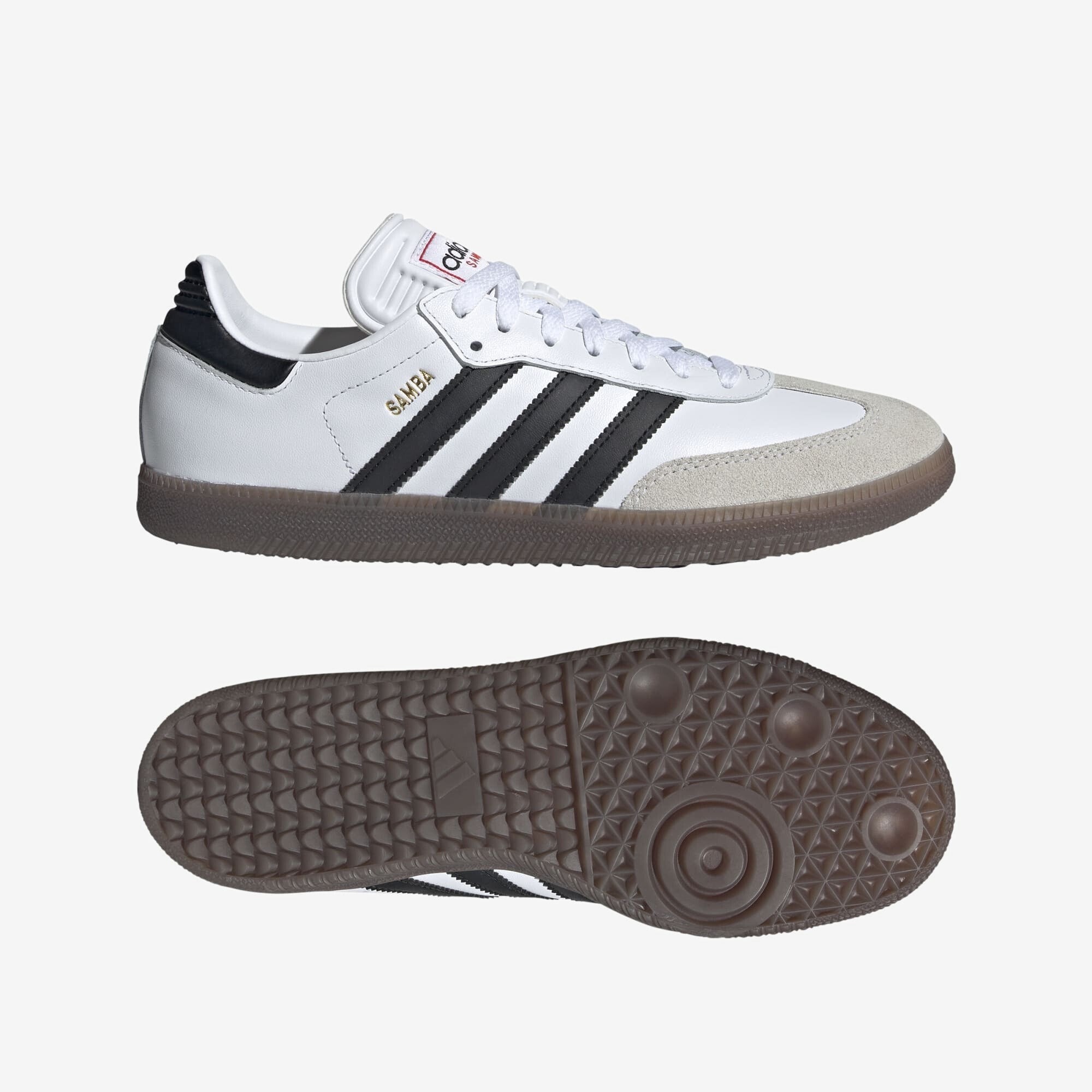 adidas Samba IC Low-Top Soccer Shoes - Cloud White / Core Black / Vivid Red