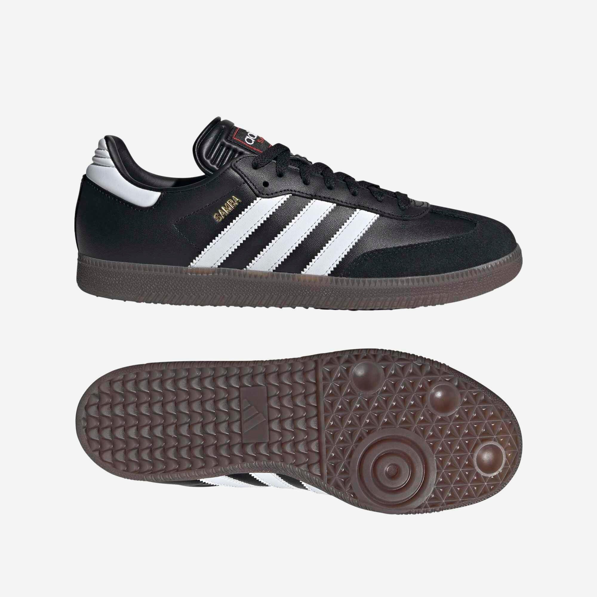 adidas Samba Indoor Low-Top Soccer Shoes - Core Black / Cloud White / Vivid Red