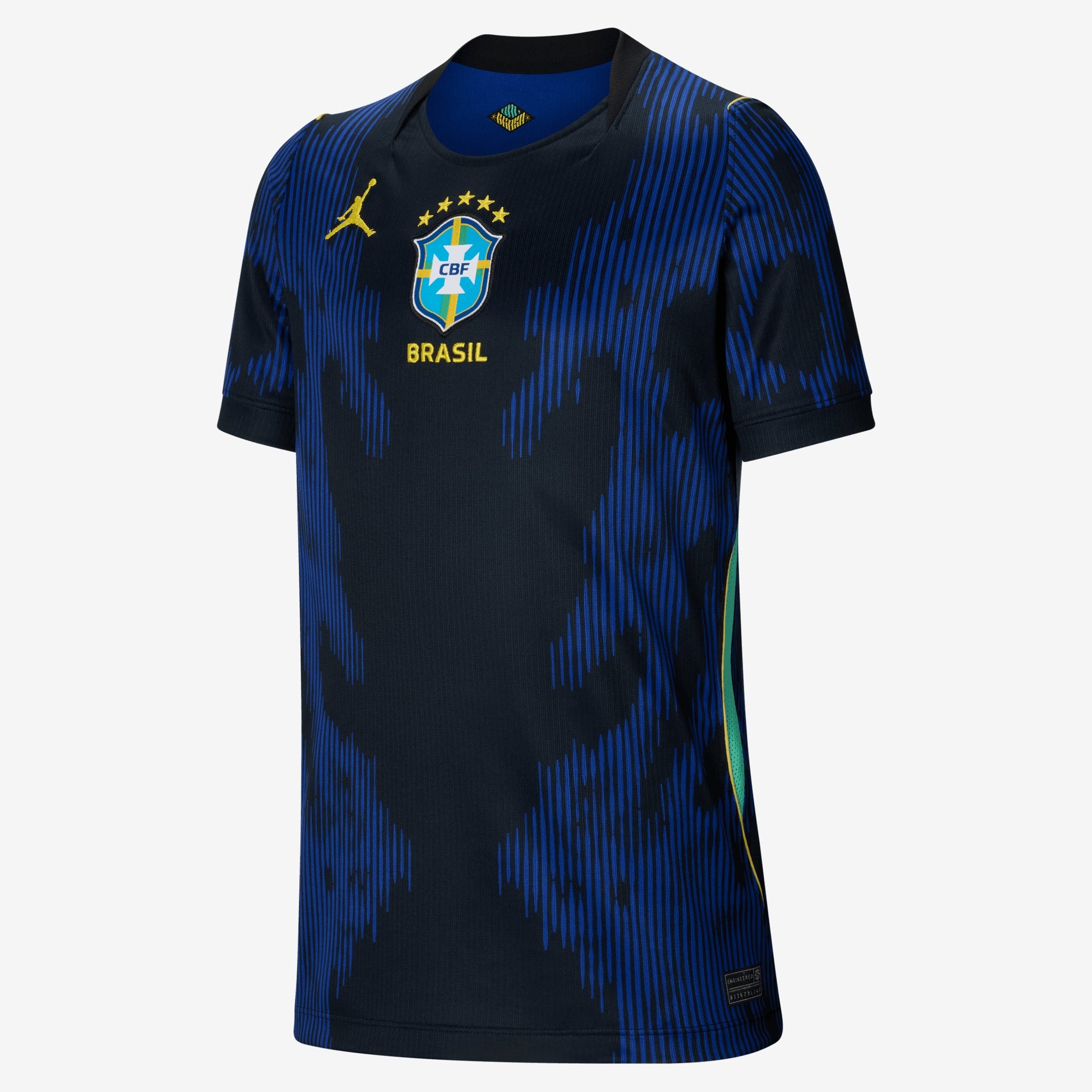 Nike Brazil 2026 Stadium Away Big Kids' Jordan Dri-FIT Soccer Replica Jersey - Old Royal/Black