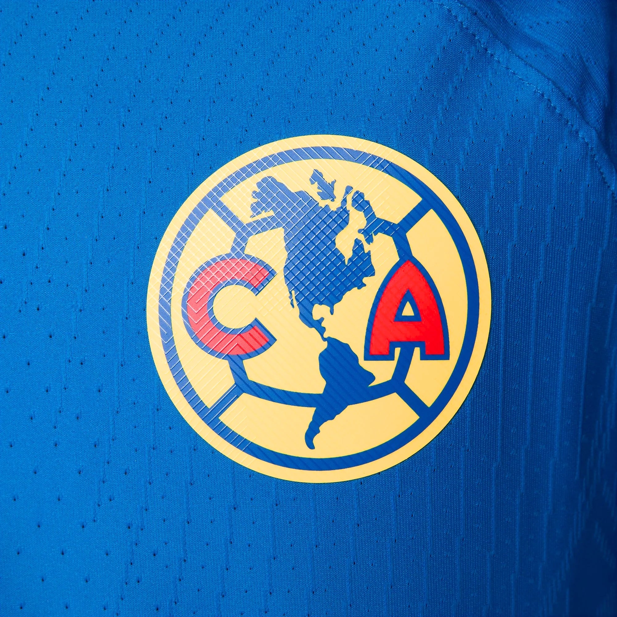 Nike Club América 2023/24 Match Away Men's Dri-FIT ADV Soccer Authentic Jersey - Blue Jay/Tour Yellow/Habanero Red