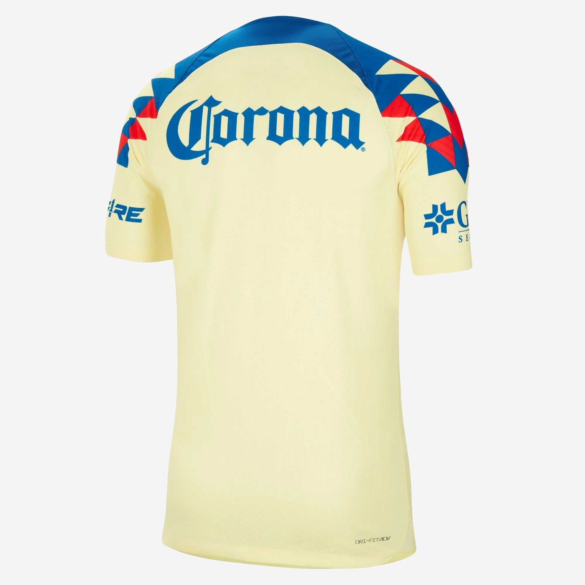 Nike Club América 2023/24 Match Home Men's Dri-FIT ADV Soccer Authentic Jersey - Lemon Chiffon/Blue Jay/Blue Jay