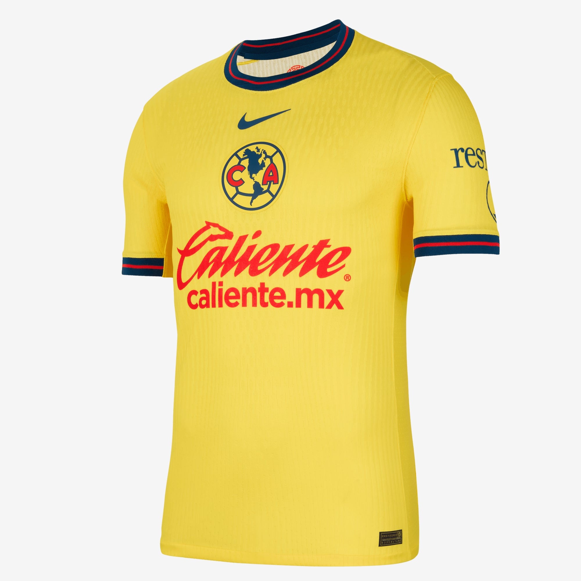 Nike Club América 2024/25 Match Home Men's Dri-FIT ADV Soccer Authentic Jersey - Tour Yellow/Valerian Blue