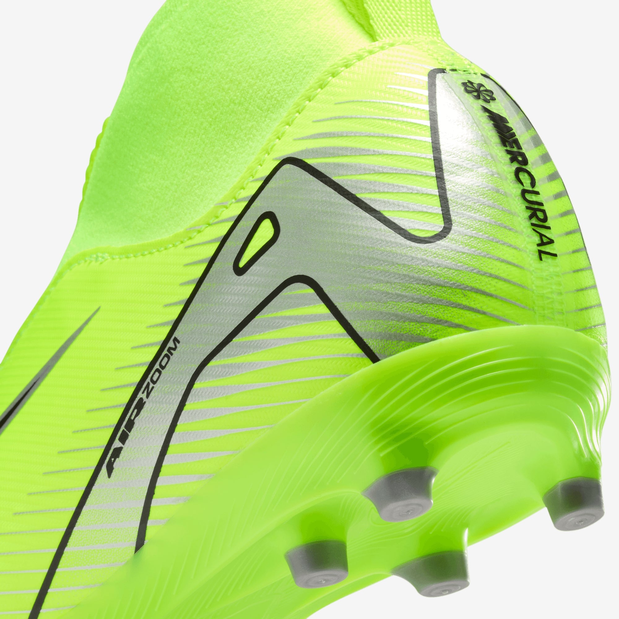 Nike Jr. Mercurial Superfly 10 Academy Little/Big Kids' MG High-Top Soccer Cleats - Volt/Black