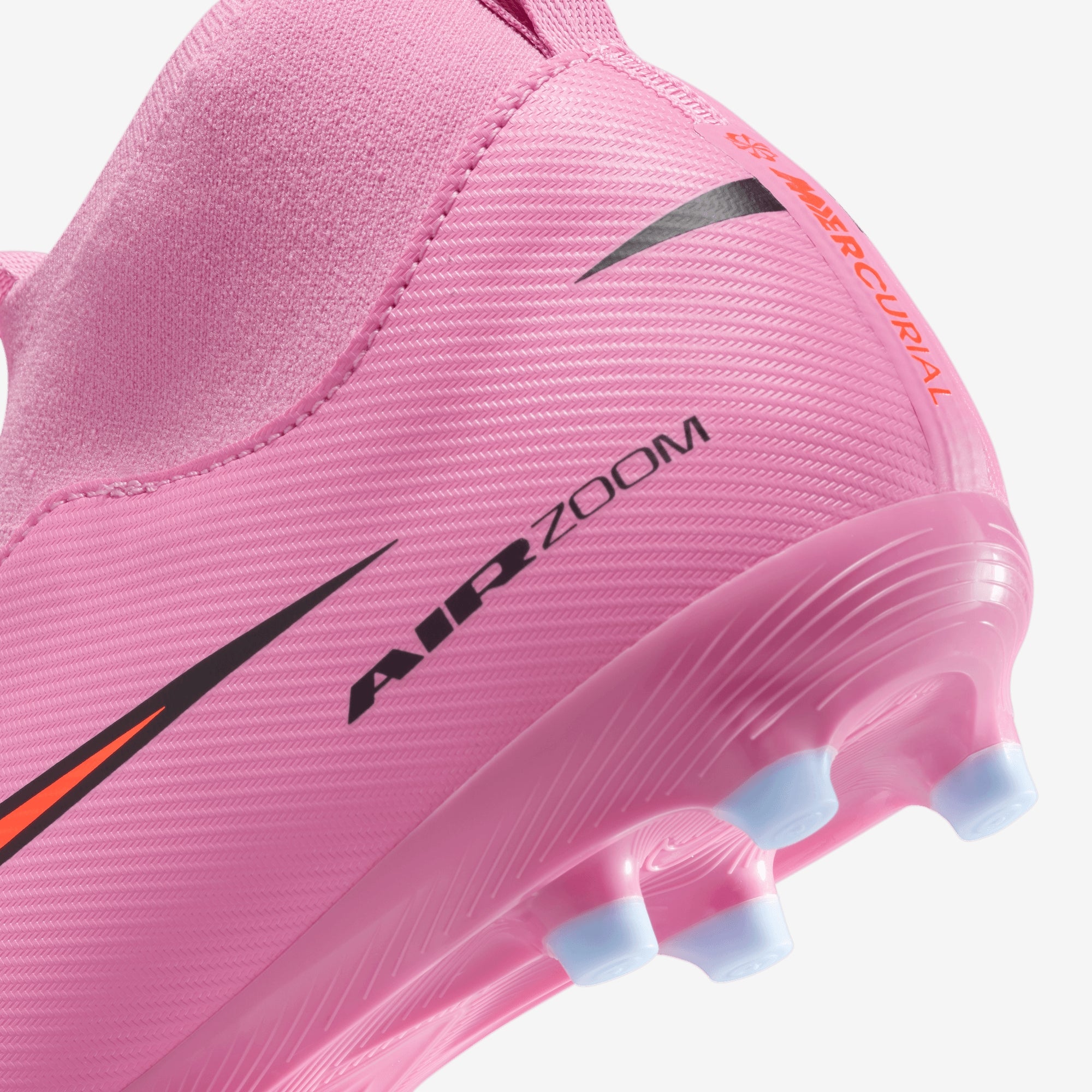 Nike Jr. Mercurial Superfly 10 Academy Little/Big Kids' Multi-Ground High-Top Soccer Cleats - Magic Flamingo/Black-Total Crimson