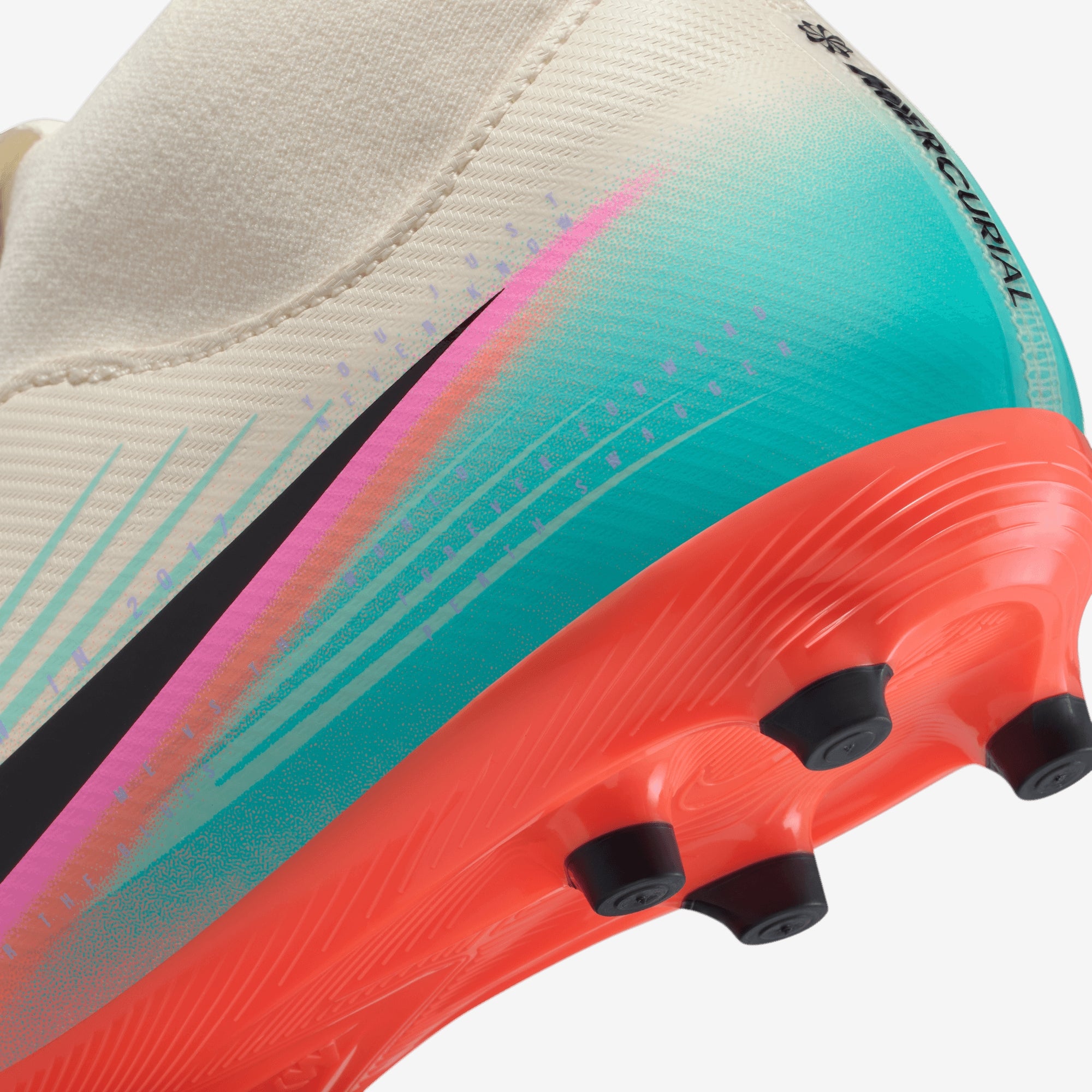 Nike Jr. Mercurial Superfly 10 Academy "Sam Kerr" Big Kids' Multi-Ground High-Top Soccer Cleats - Pale Ivory/Black