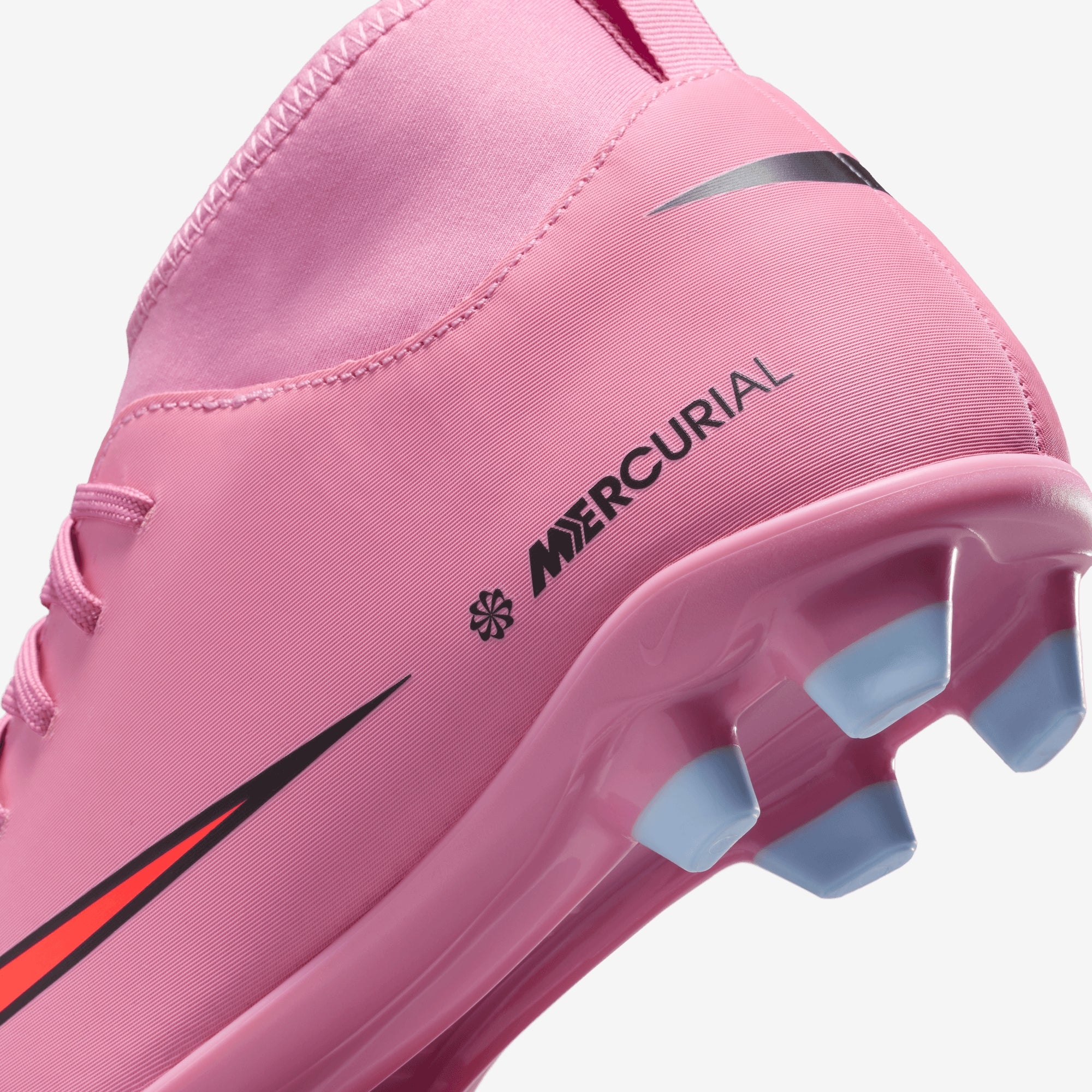 Nike Jr. Mercurial Superfly 10 Club Little/Big Kids' Multi-Ground High-Top Soccer Cleats - Magic Flamingo/Black-Total Crimson