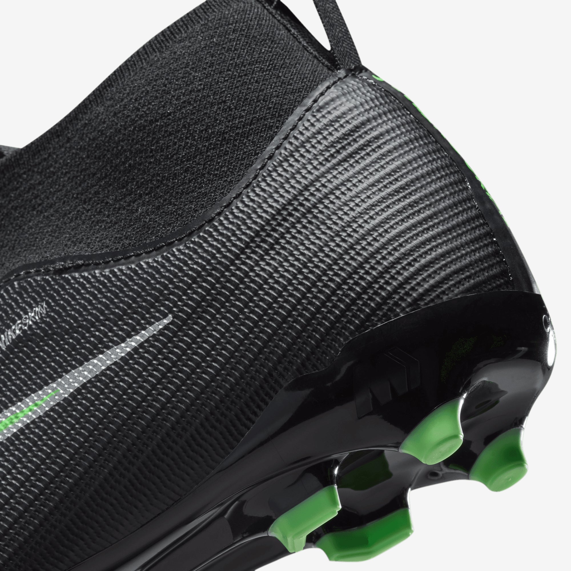 Nike Jr. Mercurial Superfly 11 Academy Big Kids' Multi-Ground High-Top Soccer Cleats - Black/Illusion Green-Black