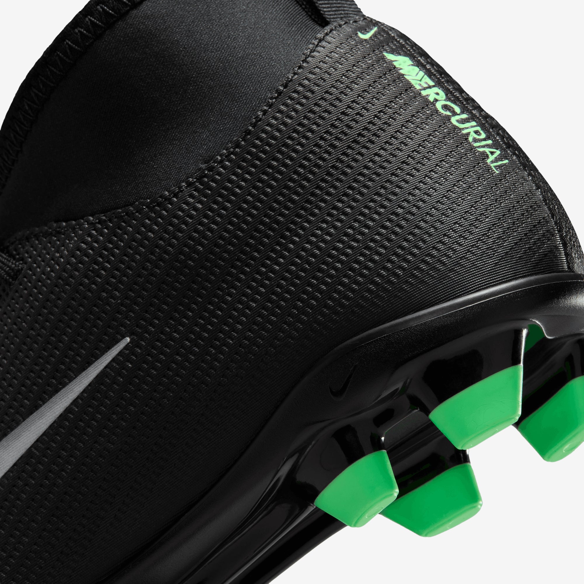 Nike Jr. Mercurial Superfly 11 Club Big Kids' Multi-Ground High-Top Soccer Cleats - Black/Illusion Green-Black