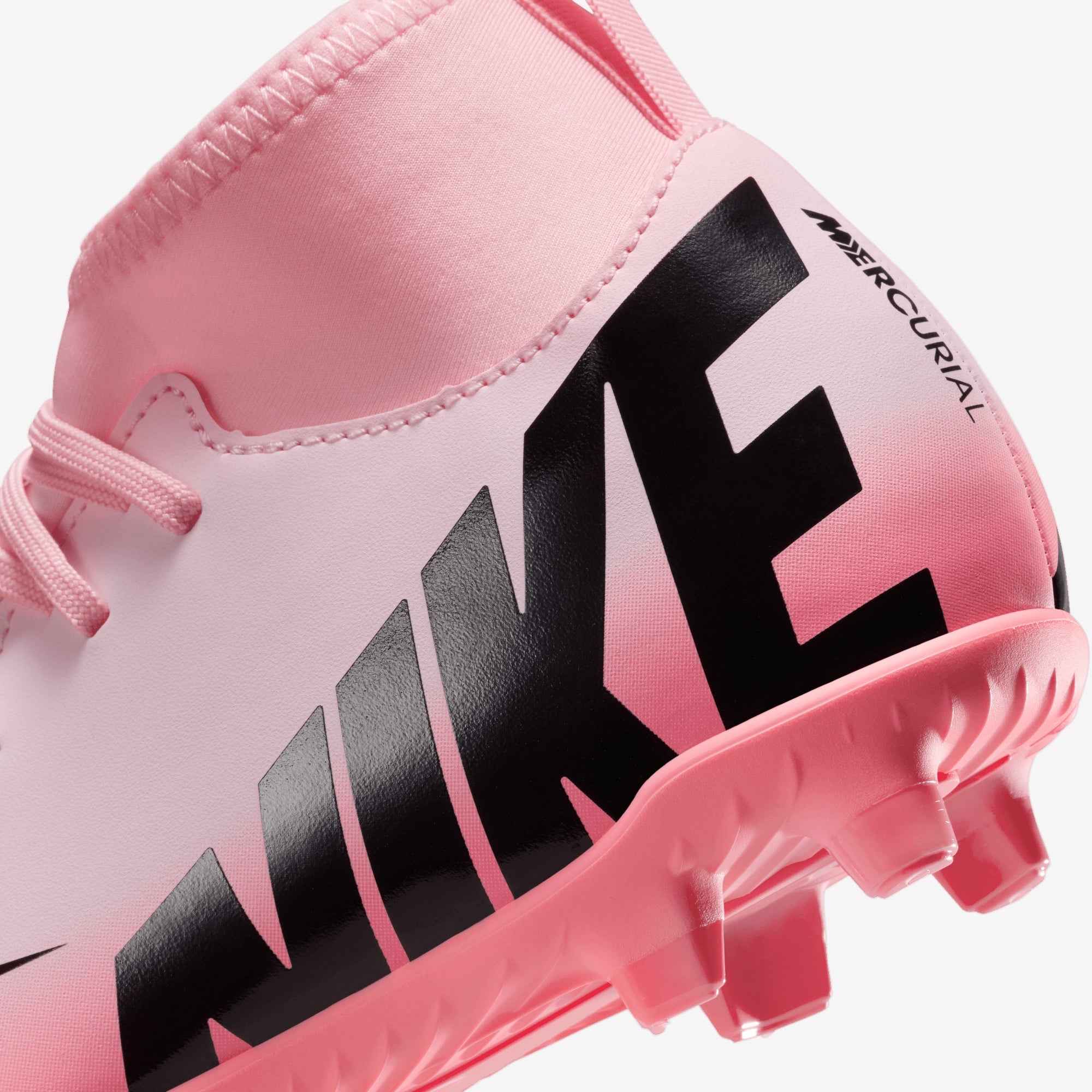 Nike Jr. Mercurial Superfly 9 Club Big Kids' MG High-Top Soccer Cleats - Pink Foam/Black