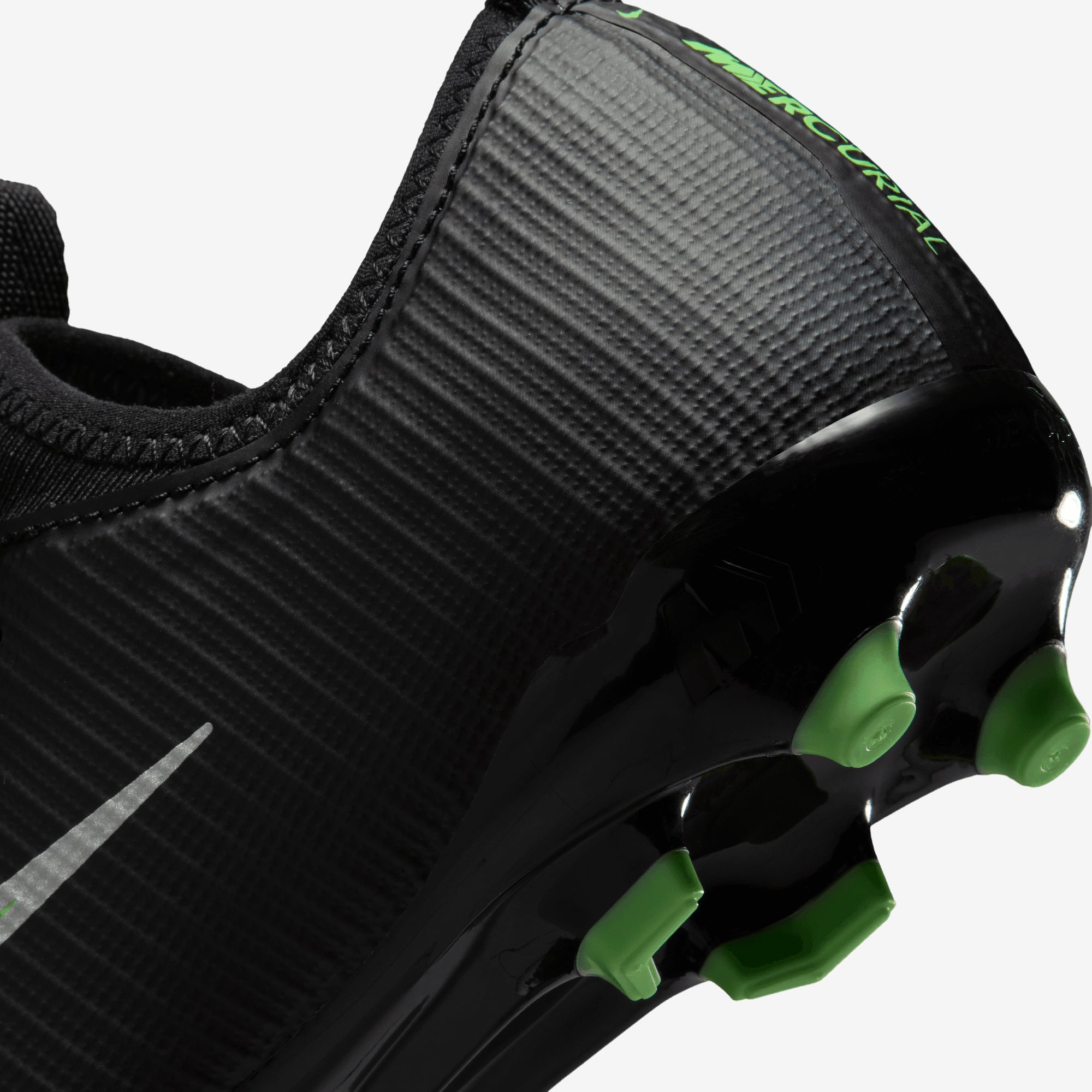 Nike Jr. Mercurial Vapor 17 Academy Big Kids' Multi-Ground Low-Top Soccer Cleats - Black/Illusion Green-Black