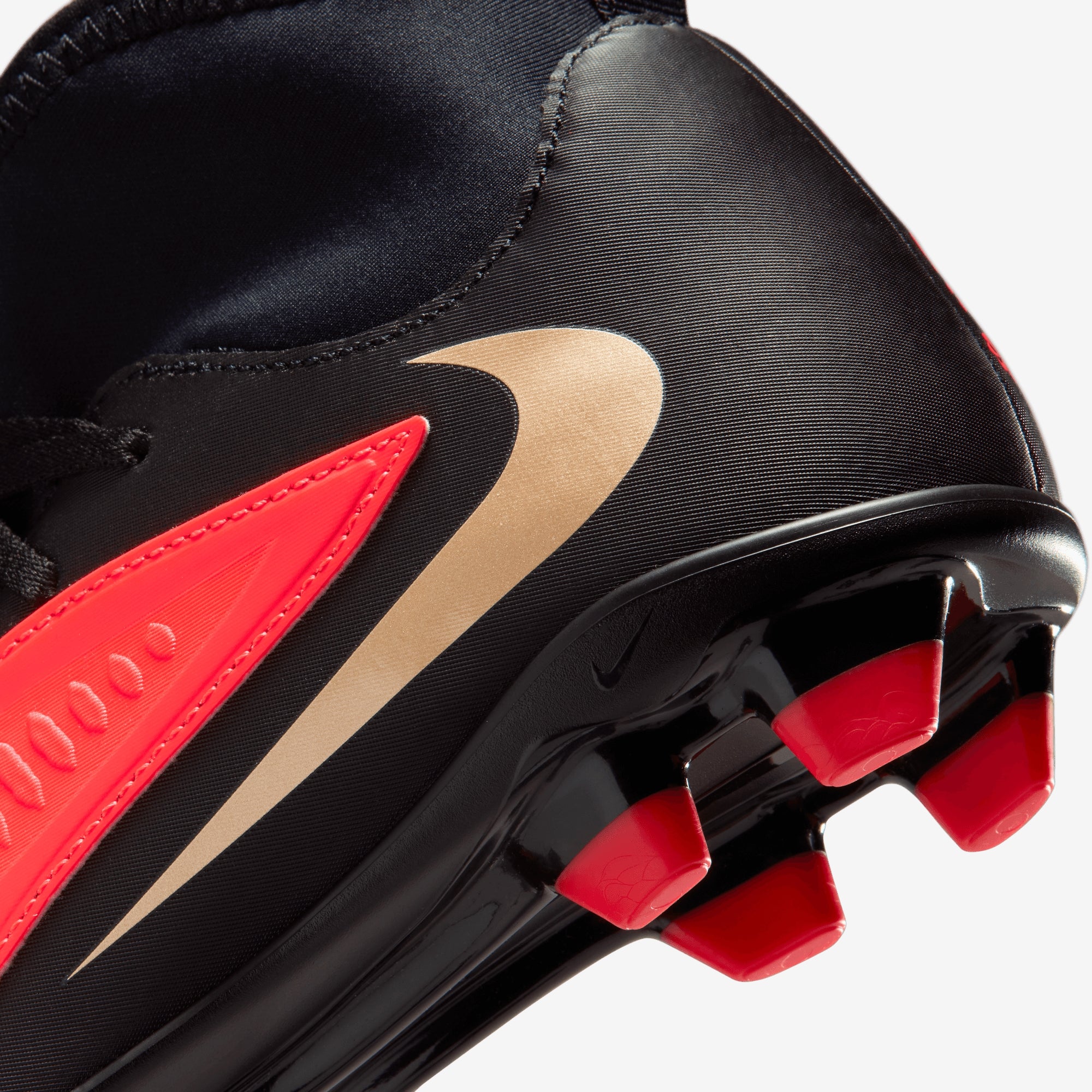 Nike Jr. Phantom 6 High Club Big Kids' Multi-Ground Soccer Cleats - Bright Crimson/Black-Bright Crimson