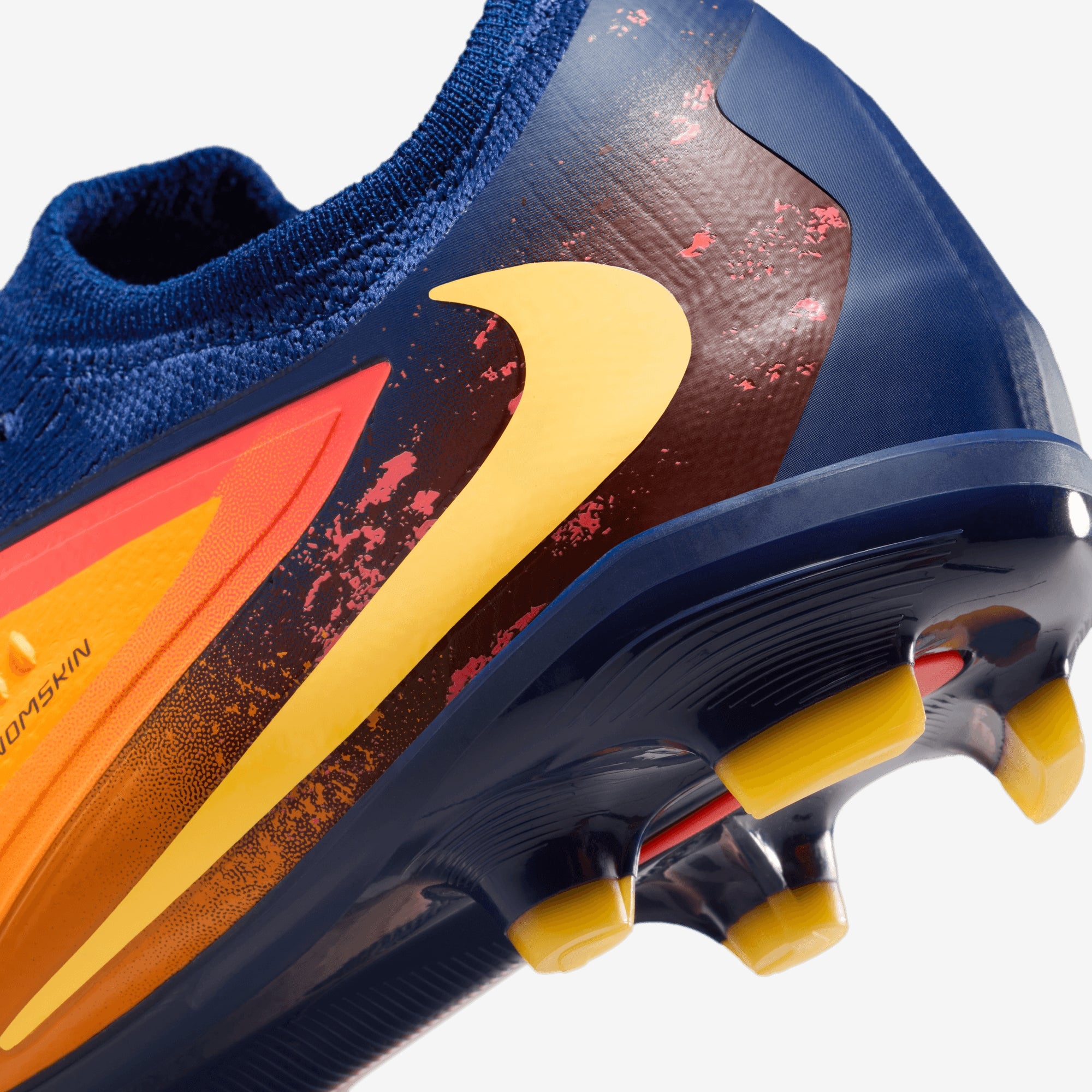 Nike Jr. Phantom 6 Low Pro "Erling Haaland" Big Kids' Multi-Ground Soccer Cleats - Laser Orange/Lemon Venom-Blue Void