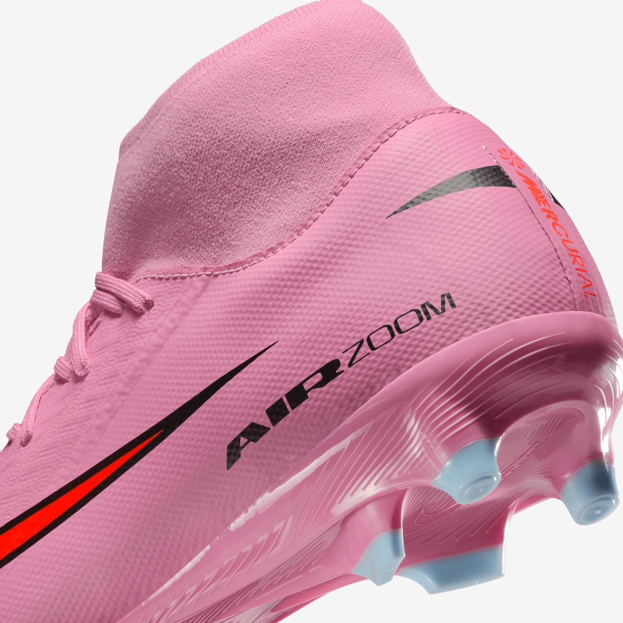 Nike Mercurial Superfly 10 Academy Multi-Ground High-Top Soccer Cleats - Magic Flamingo/Black-Total Crimson