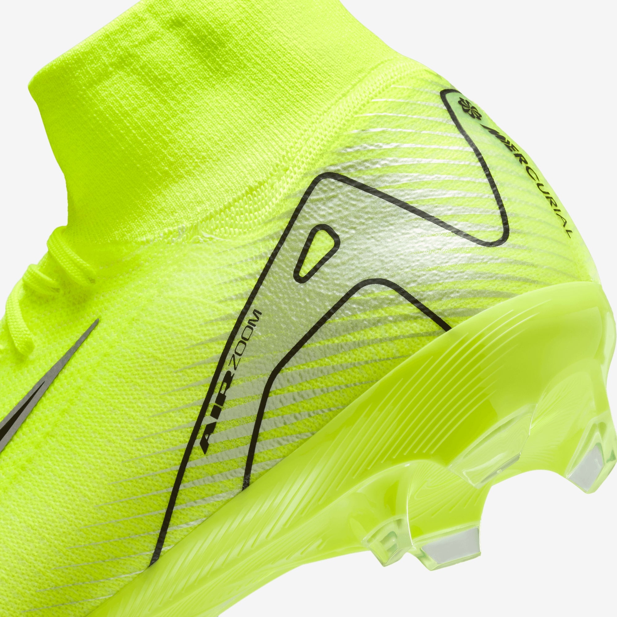 Nike Mercurial Superfly 10 Pro FG High-Top Soccer Cleats - Volt/Black