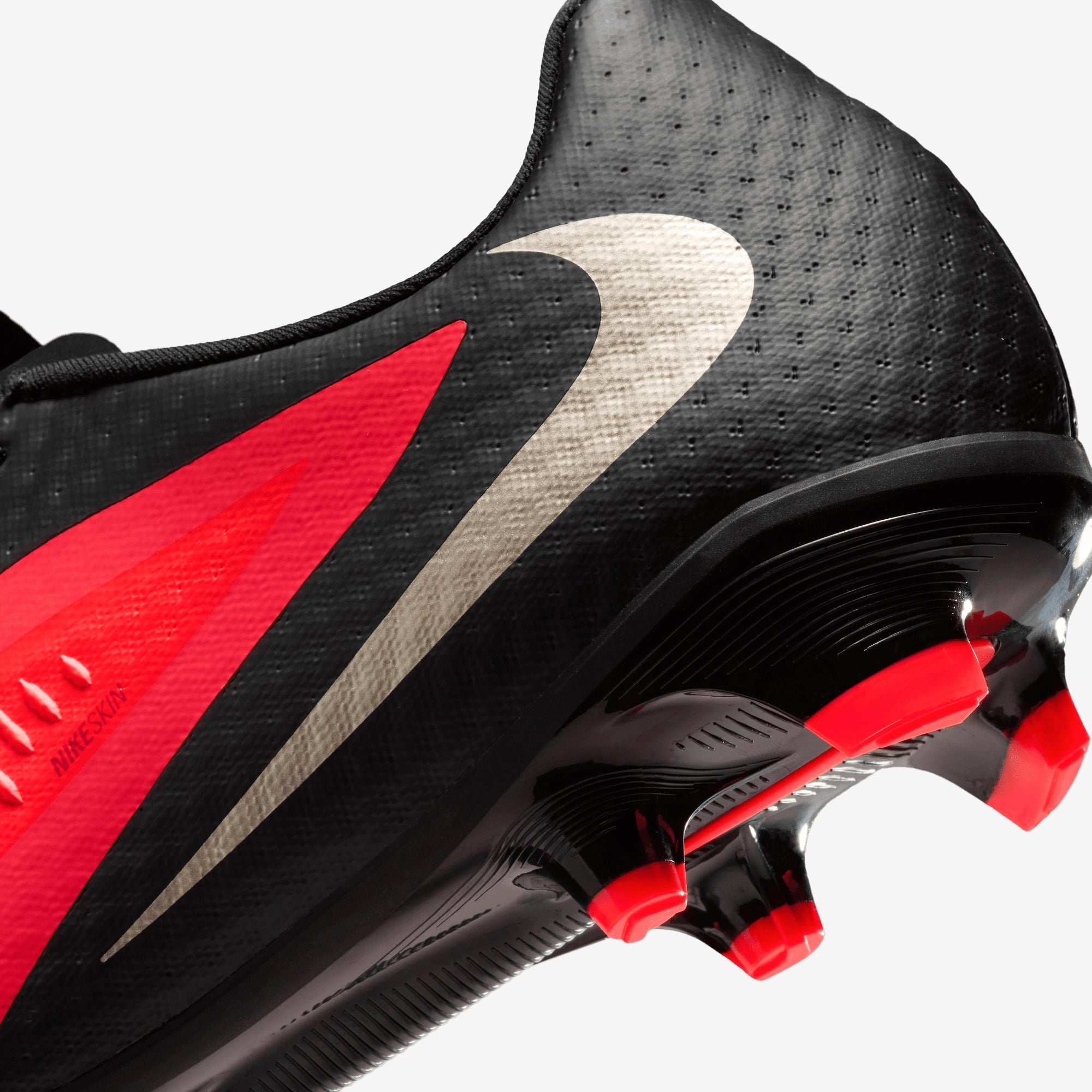 Nike Phantom 6 Low Academy Multi-Ground Soccer Cleats - Bright Crimson/Blur-Black