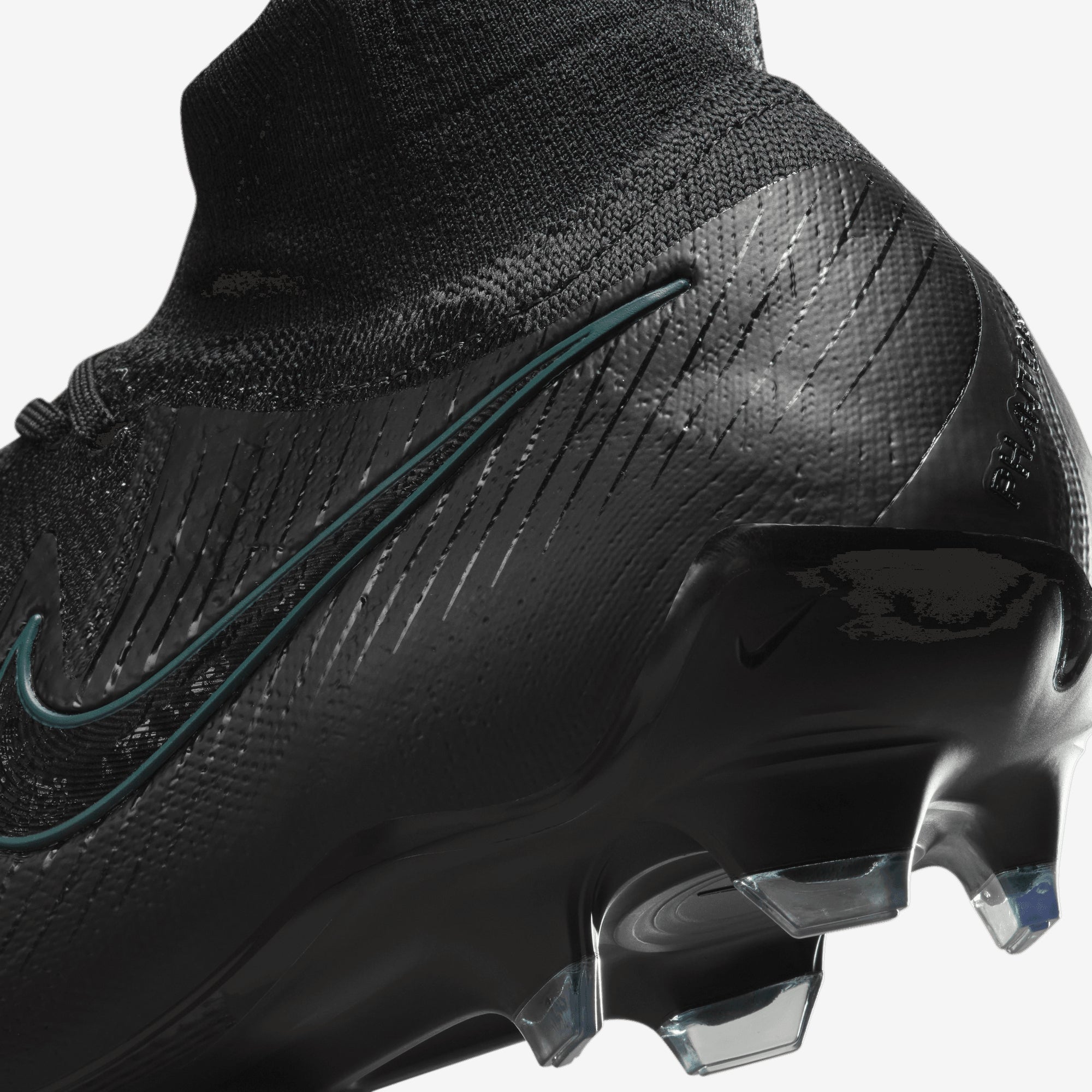 Nike Phantom Luna 2 Elite FG High-Top Soccer Cleats - Black/Black-Deep Jungle