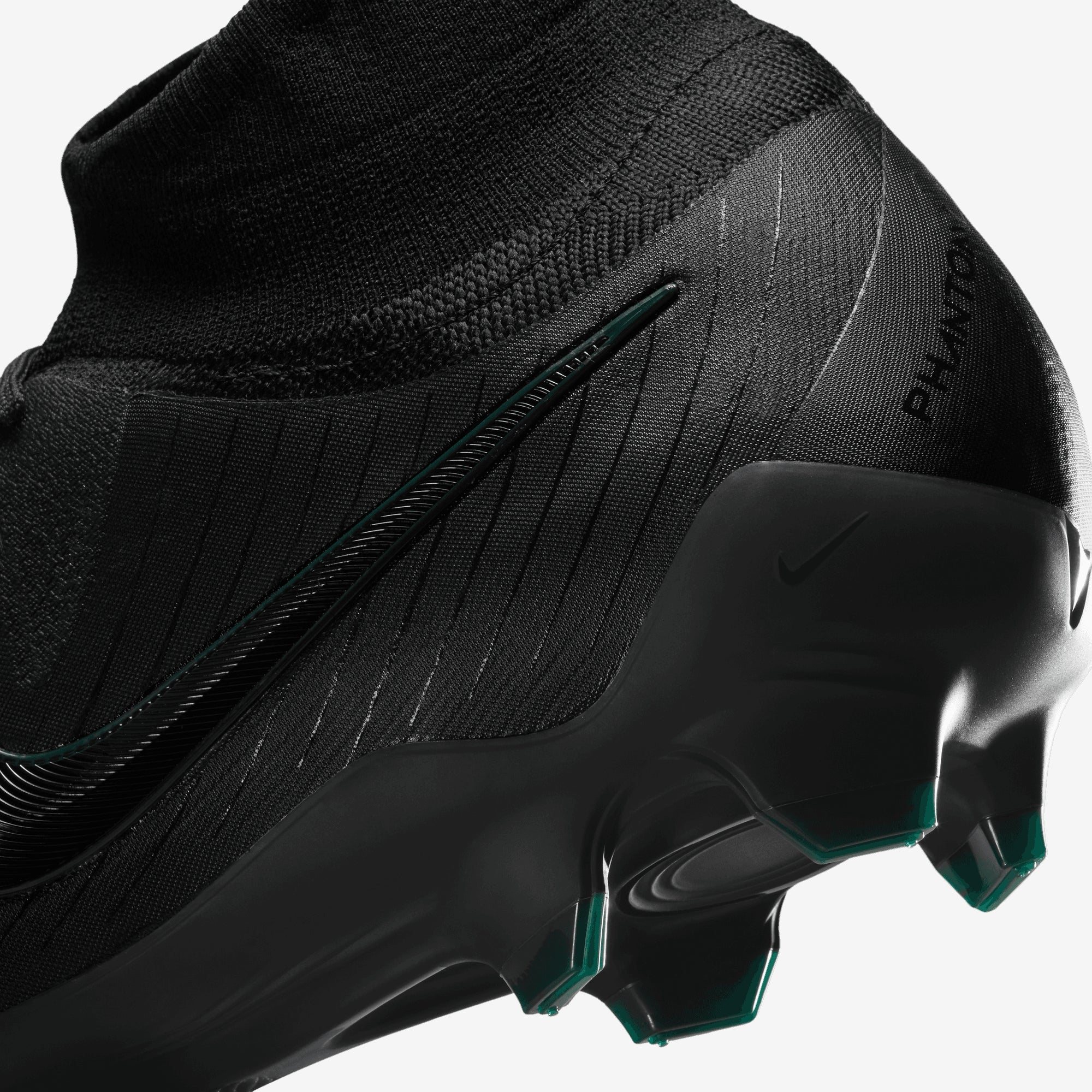 Nike Phantom Luna 2 Pro FG High-Top Soccer Cleats - Black/Black-Deep Jungle