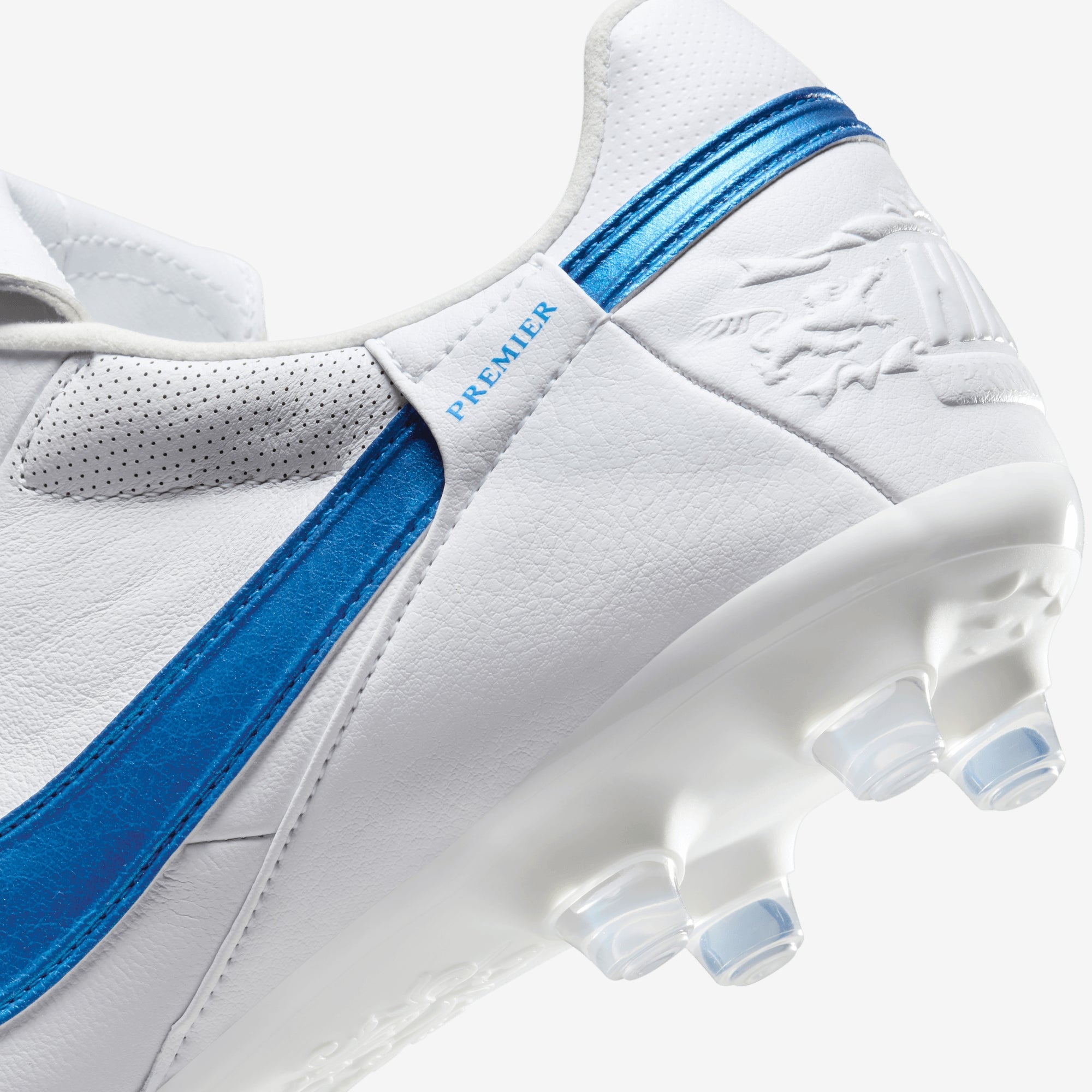 Nike Premier 3 FG Low-Top Soccer Cleats - White/Signal Blue