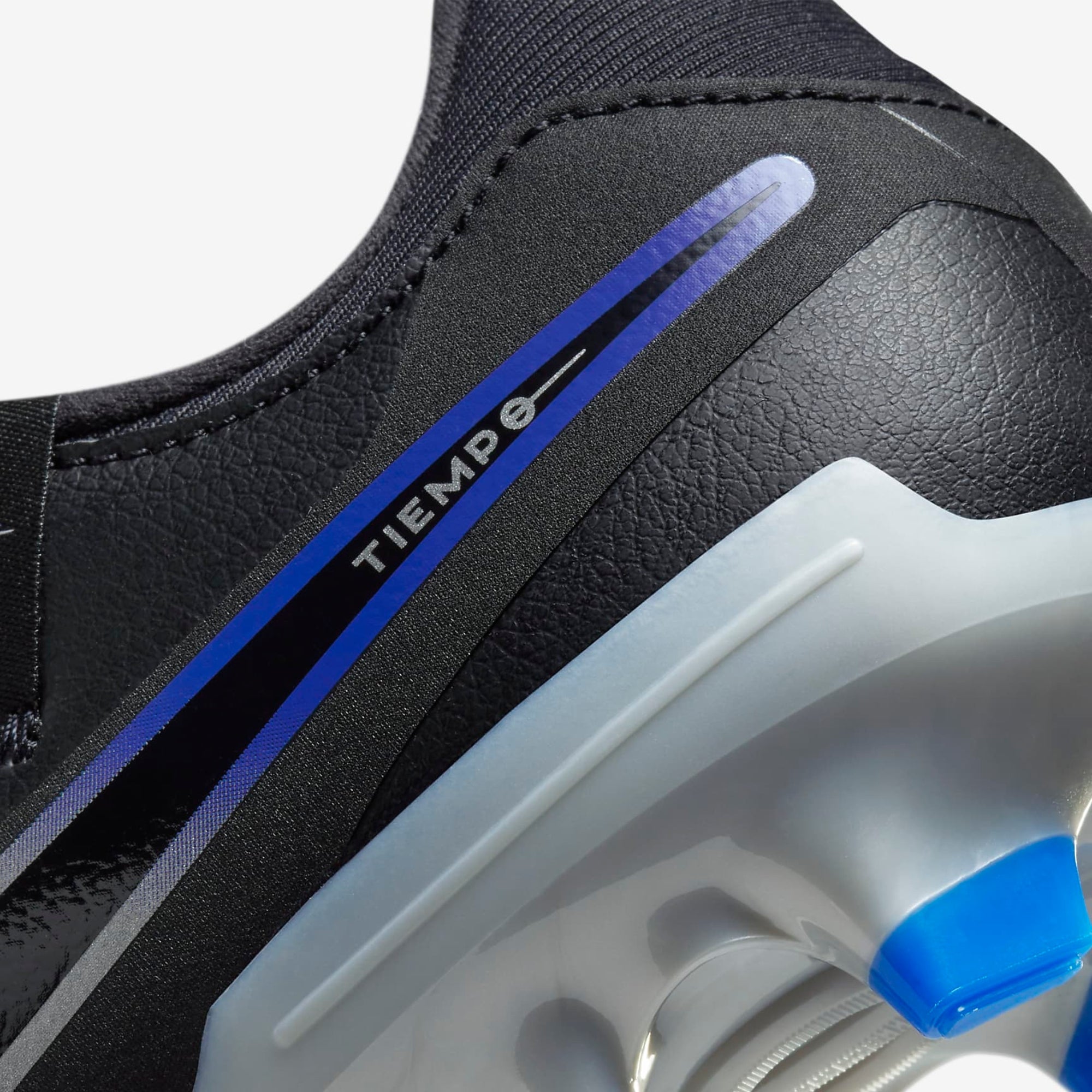 Nike Tiempo Legend 10 Academy Multi-Ground Low-Top Soccer Cleats - Black/Chrome/Hyper Royal