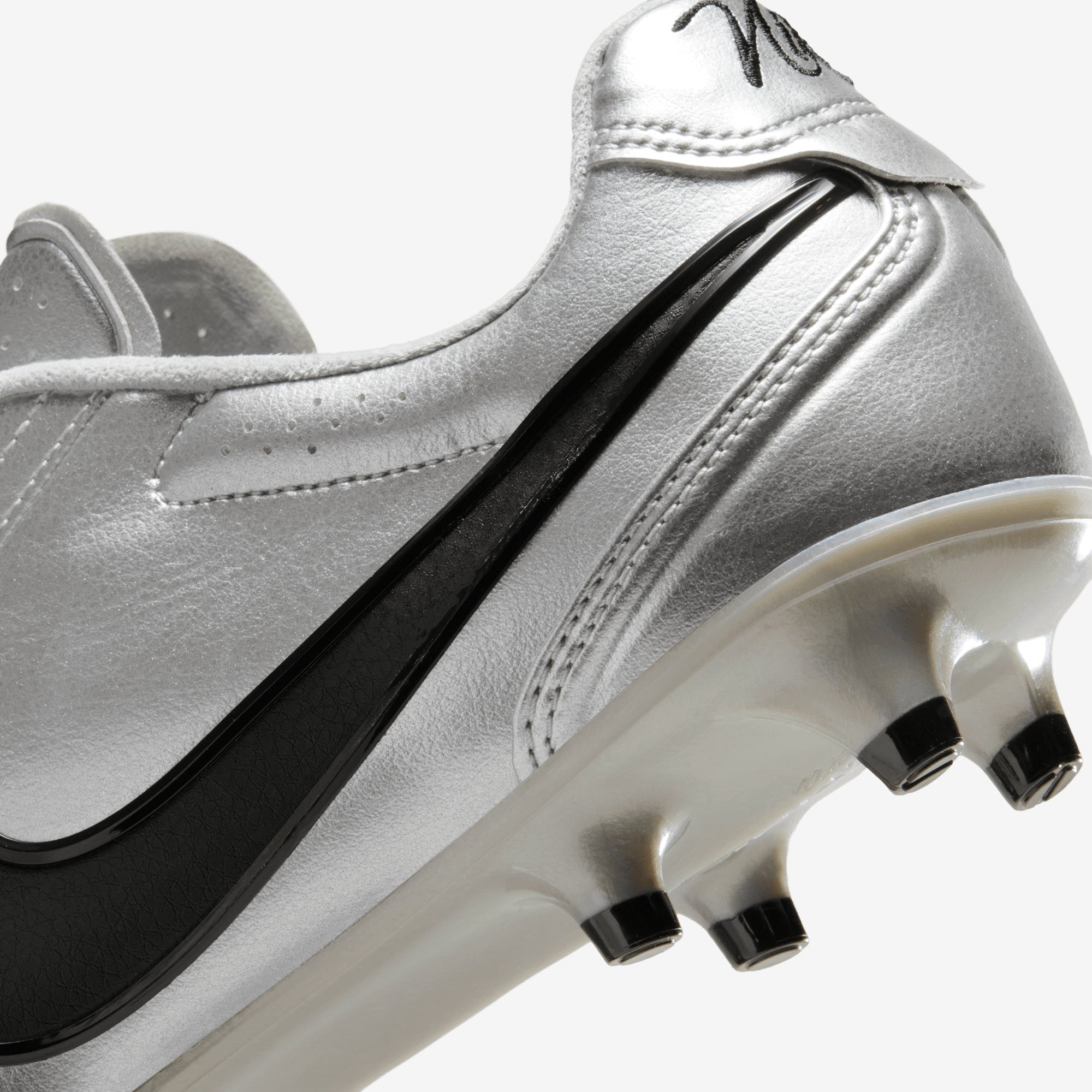 Nike Tiempo Ligera Pro Firm-Ground Low-Top Soccer Cleats - Metallic Silver/Black