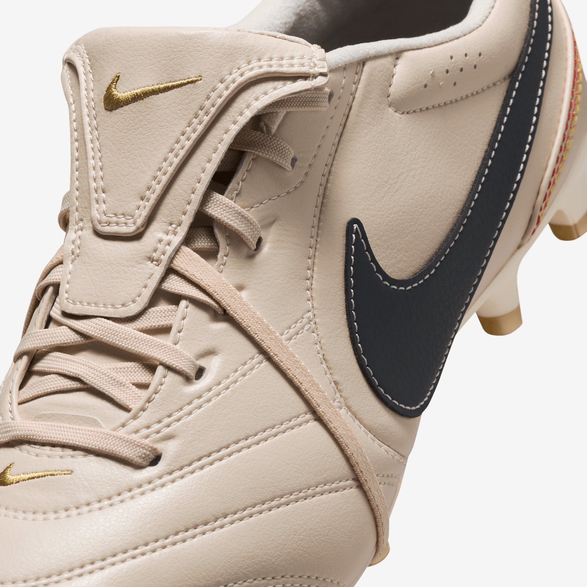 Nike Tiempo Ligera Pro Firm-Ground Low-Top Soccer Cleats - Pearl White/Dark Obsidian