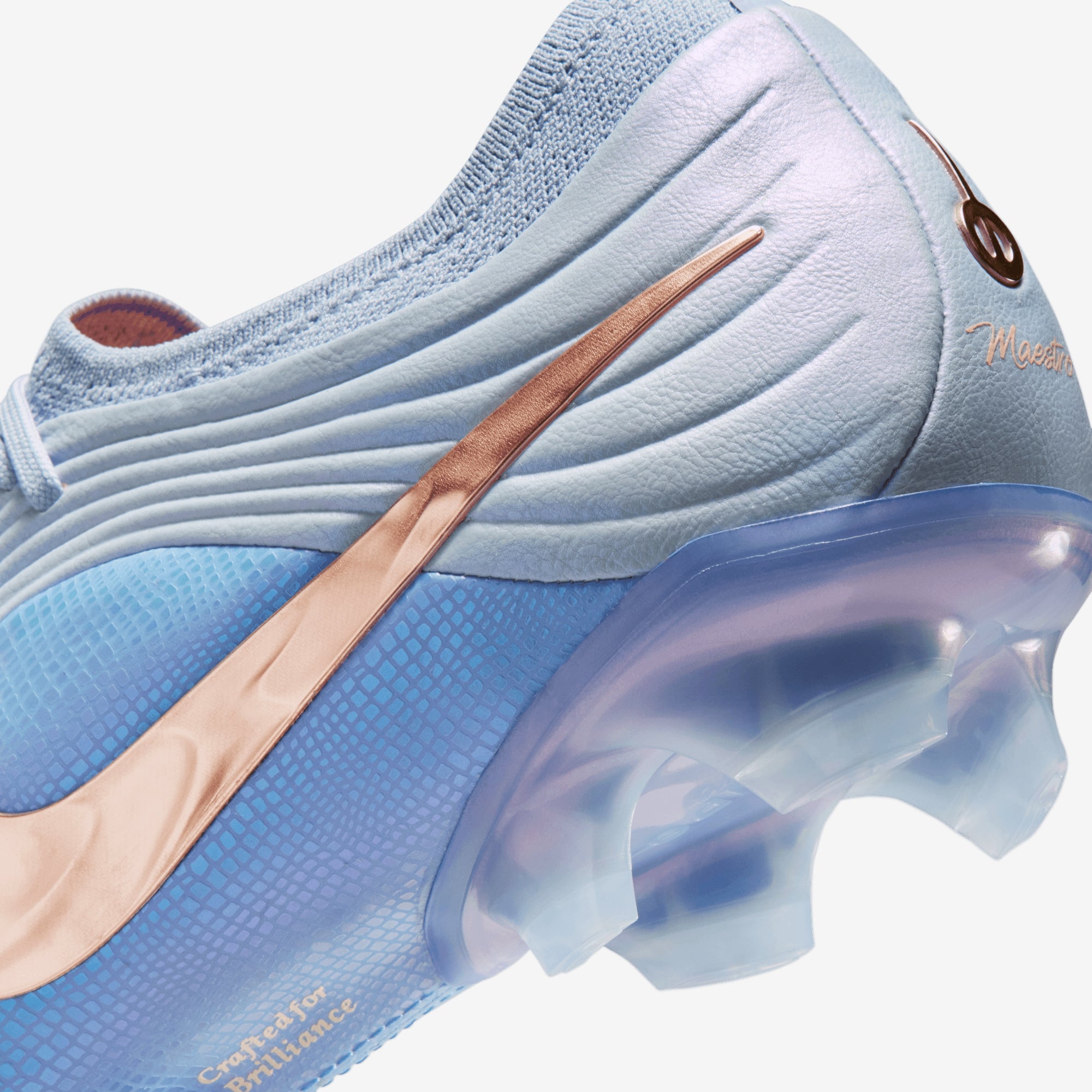 Nike Tiempo Maestro Elite LV8 Firm-Ground Low-Top Soccer Cleats - Ghost/Crimson Tint-Royal Pulse