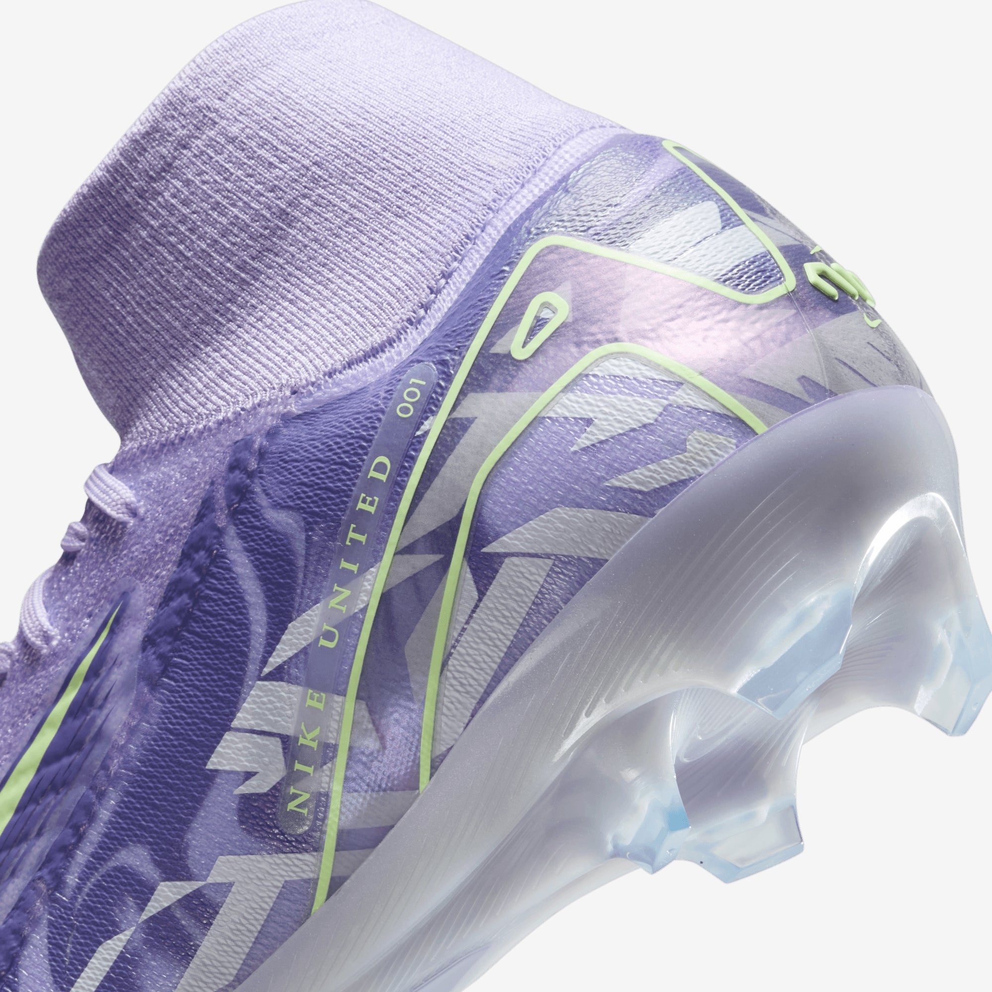 Nike United Mercurial Superfly 10 Elite FG High-Top Soccer Cleats - Purple Agate/Barely Volt