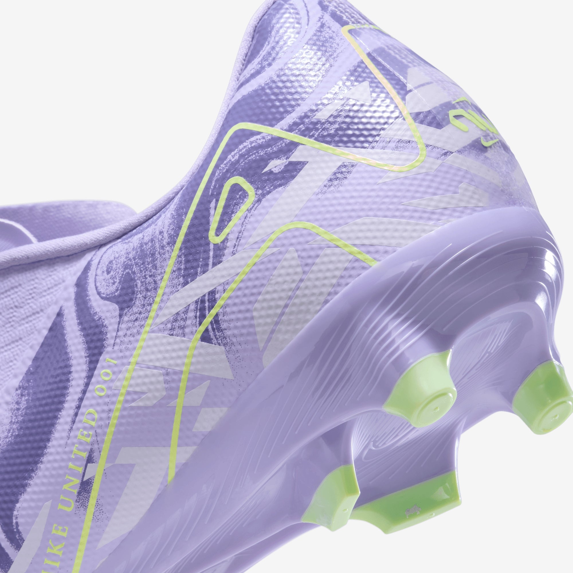 Nike United Mercurial Vapor 16 Academy MG Low-Top Soccer Cleats - Purple Agate/Barely Volt