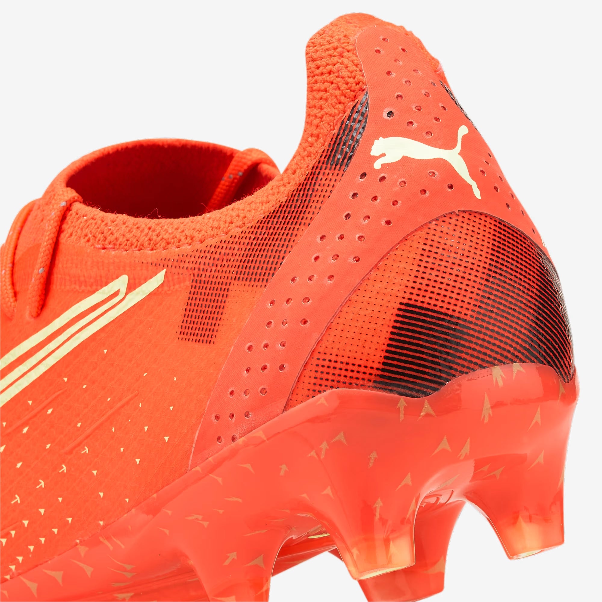 PUMA ULTRA ULTIMATE Firm/Artificial-Ground Low-Top Soccer Cleats - Fiery Coral-Fizzy Light-PUMA Black