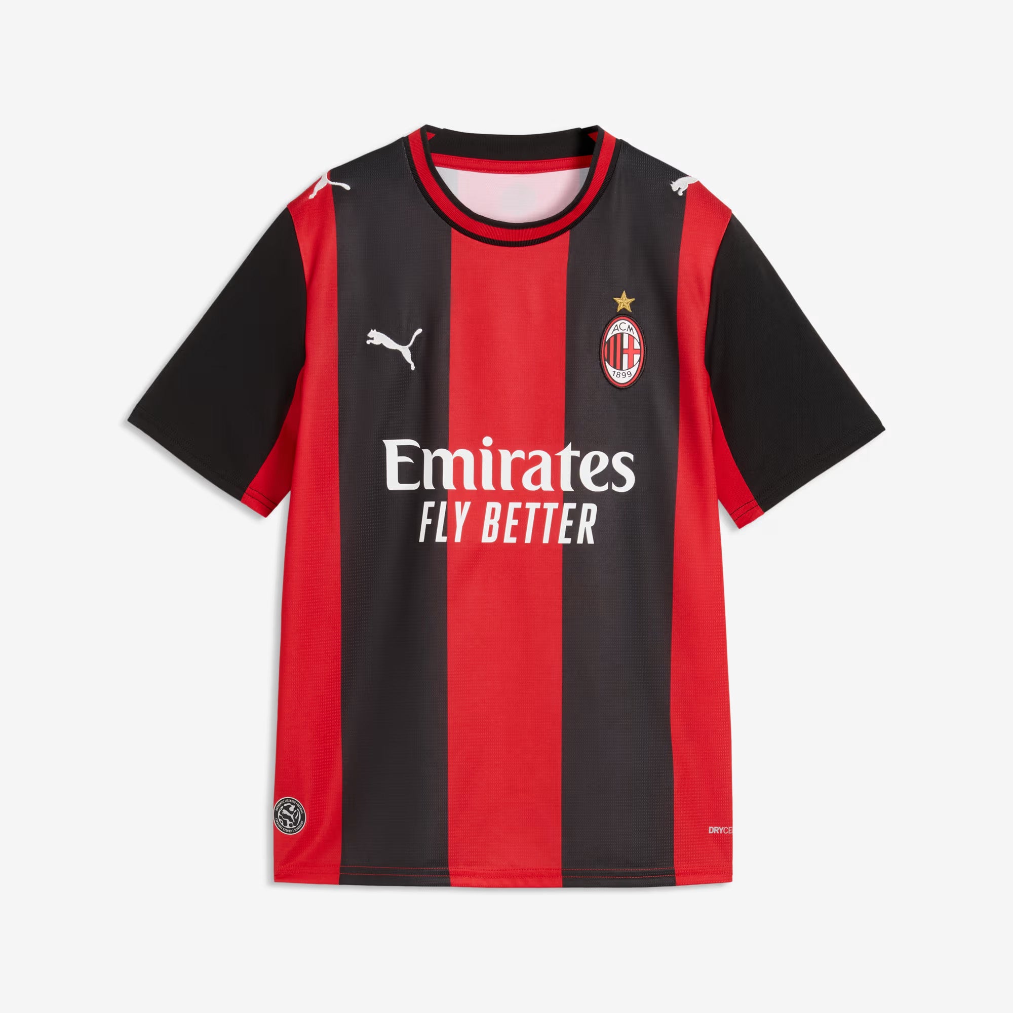 PUMA AC Milan 2026/27 Stadium Home Big Kids' Soccer Jersey - PUMA Black-For All Time Red